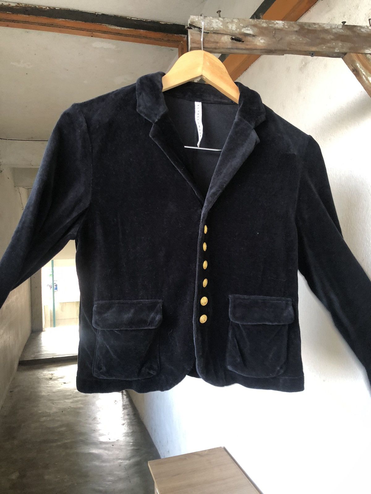 Issey Miyake Sunao Kuwahara by Issey Miyake Velvet Blazer Crop Top Size M / US 6-8 / IT 42-44 - 11 Thumbnail