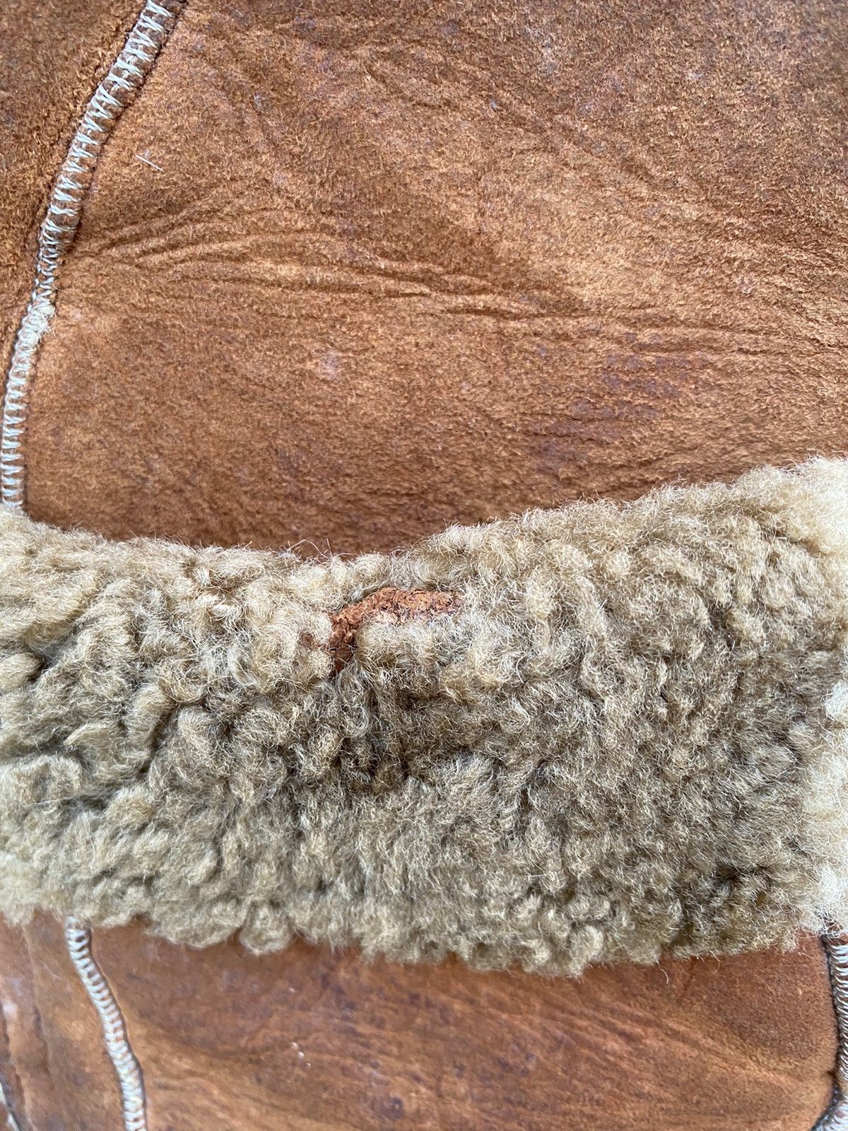 Leather Vintage Custom Made Leather Shearling Jacket Size US M / EU 48-50 / 2 - 7 Thumbnail