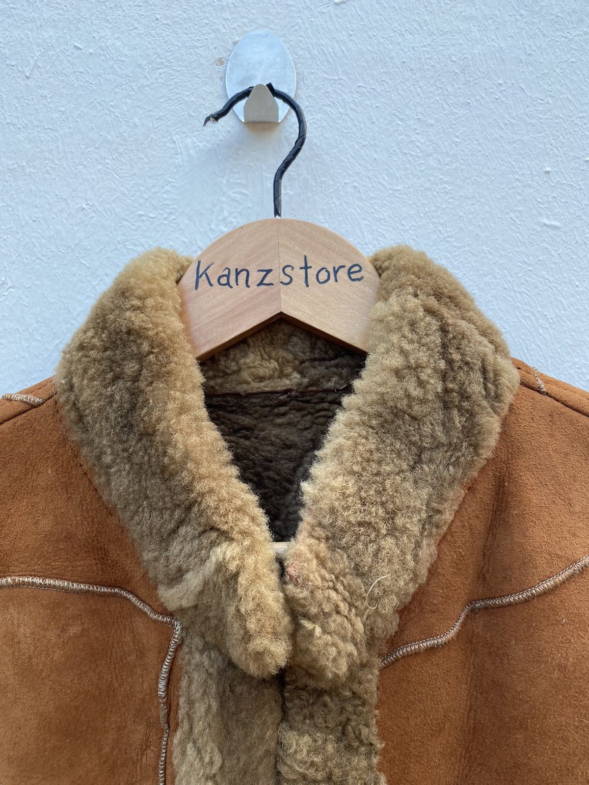 Leather Vintage Custom Made Leather Shearling Jacket Size US M / EU 48-50 / 2 - 4 Thumbnail