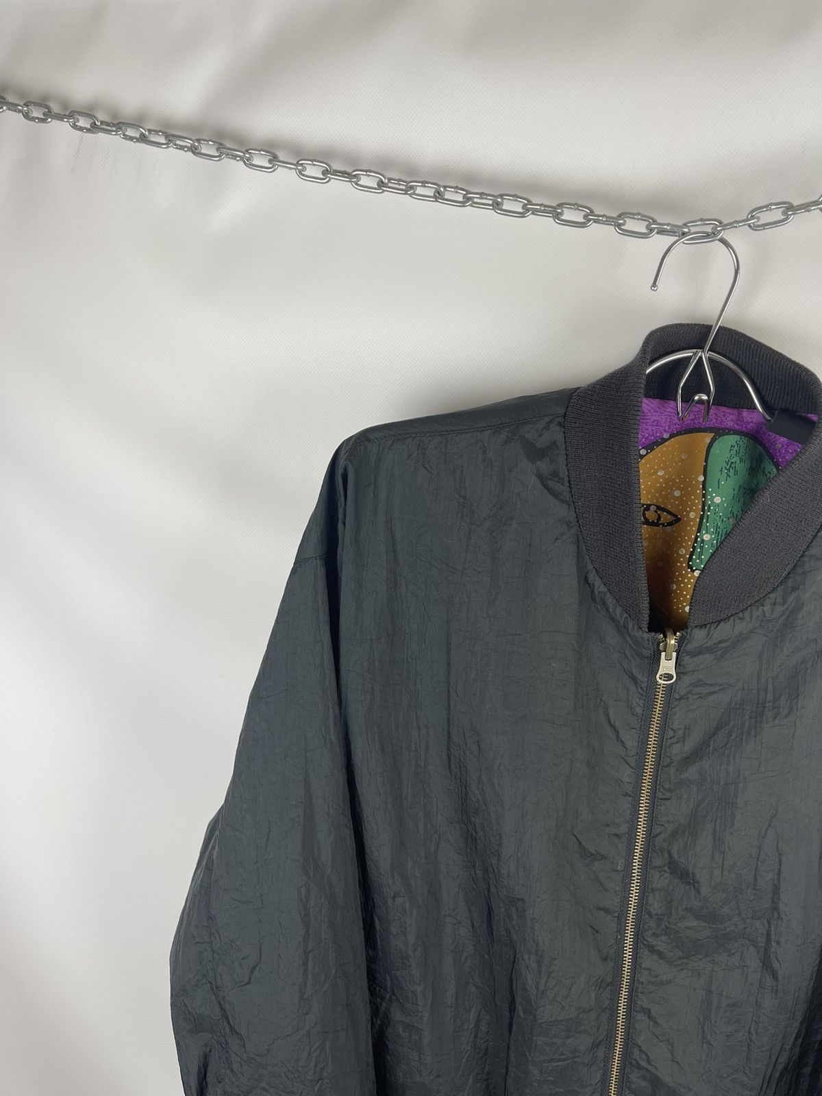 Vintage Hot Spices Reversible nylon bomber Picasso style surreal Size US L / EU 52-54 / 3 - 12 Thumbnail