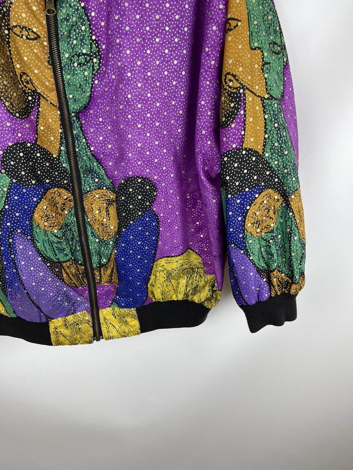Vintage Hot Spices Reversible nylon bomber Picasso style surreal Size US L / EU 52-54 / 3 - 7 Thumbnail