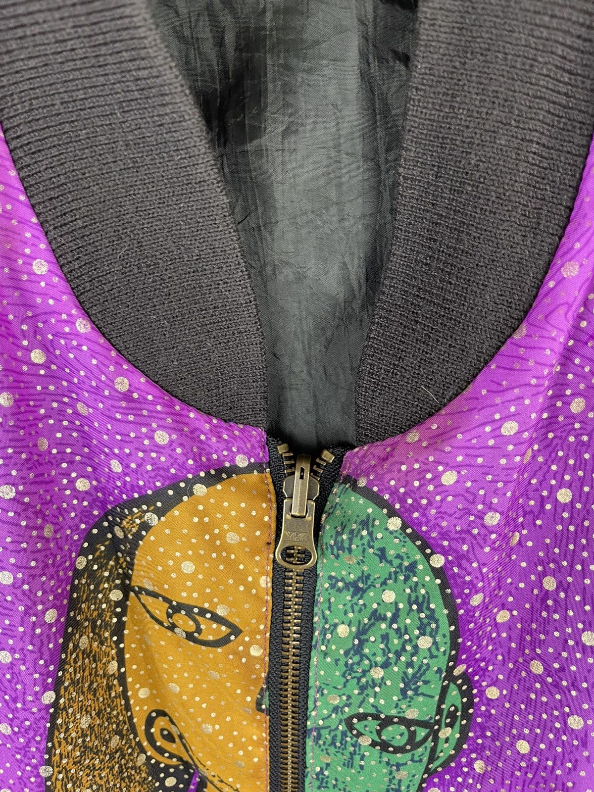 Vintage Hot Spices Reversible nylon bomber Picasso style surreal Size US L / EU 52-54 / 3 - 8 Thumbnail