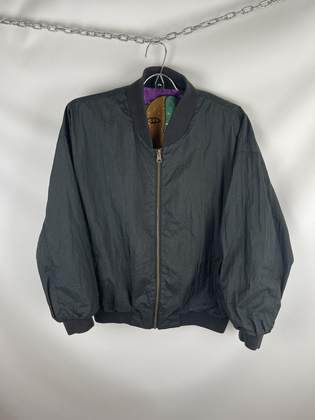 Vintage Hot Spices Reversible nylon bomber Picasso style surreal Size US L / EU 52-54 / 3 - 11 Thumbnail
