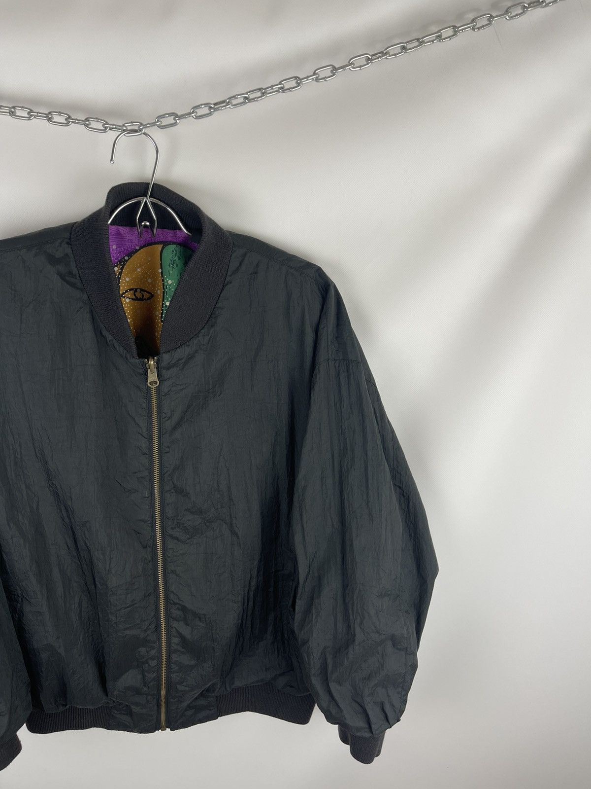 Vintage Hot Spices Reversible nylon bomber Picasso style surreal Size US L / EU 52-54 / 3 - 13 Thumbnail