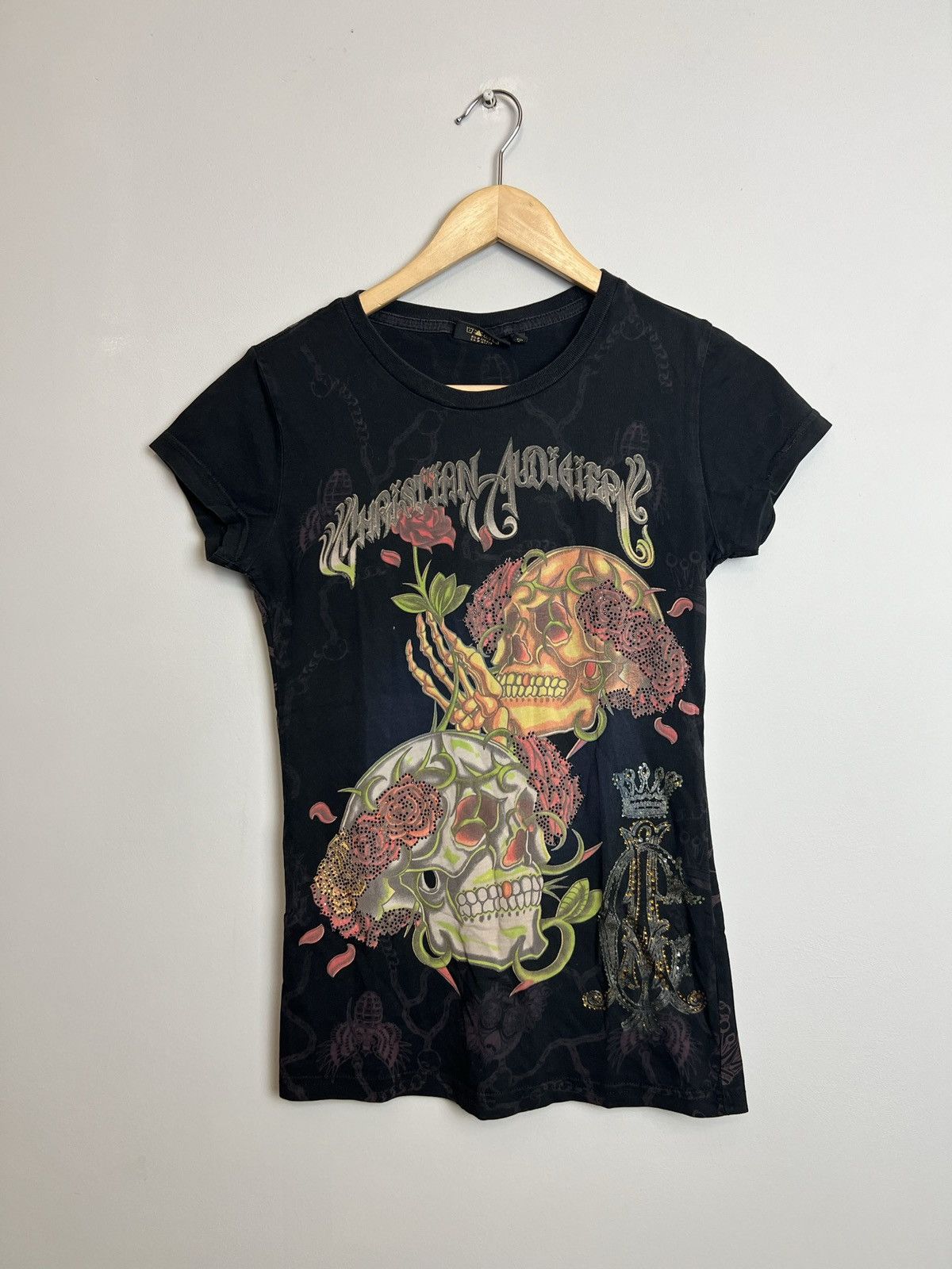 Christian Audigier Y2K Ed Hardy By Christian Audigier T Shirt Skull All Printed Size M / US 6-8 / IT 42-44 - 1 Thumbnail