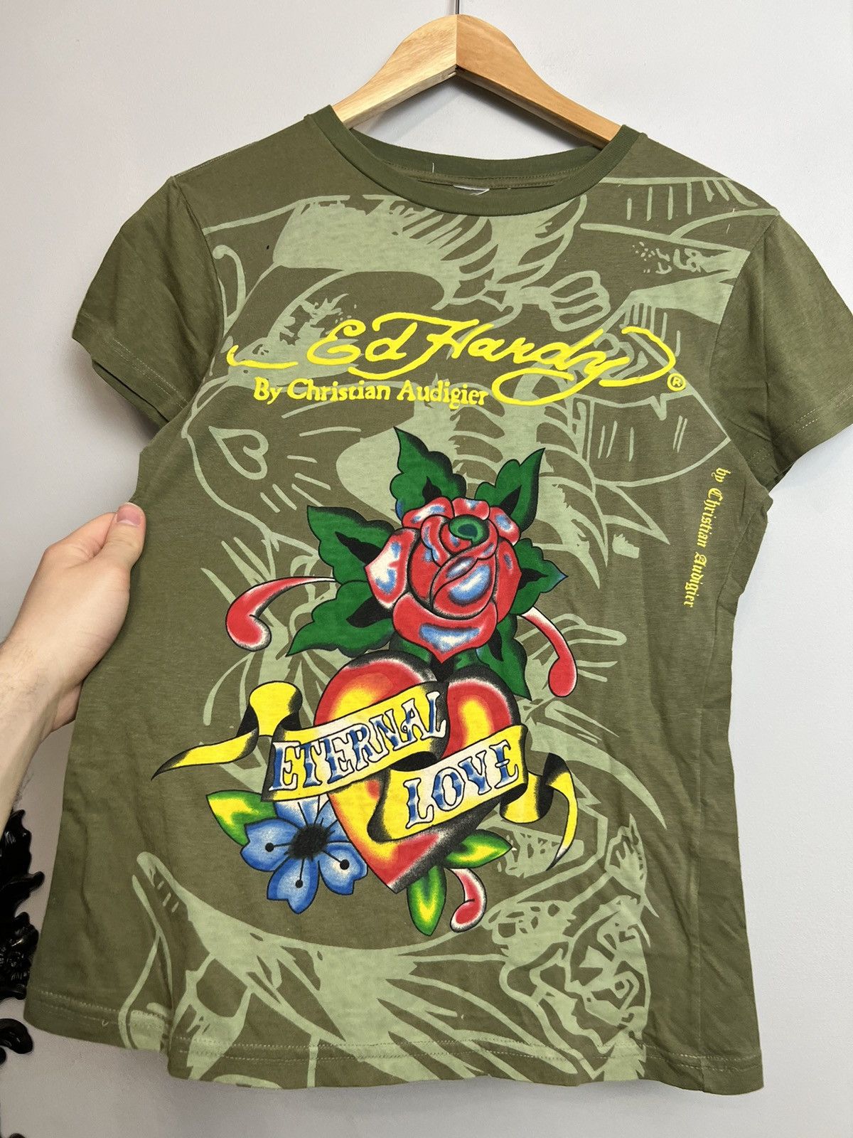 Christian Audigier Y2K Ed Hardy By Christian Audigier T Shirt Skull All Printed Size M / US 6-8 / IT 42-44 - 3 Thumbnail