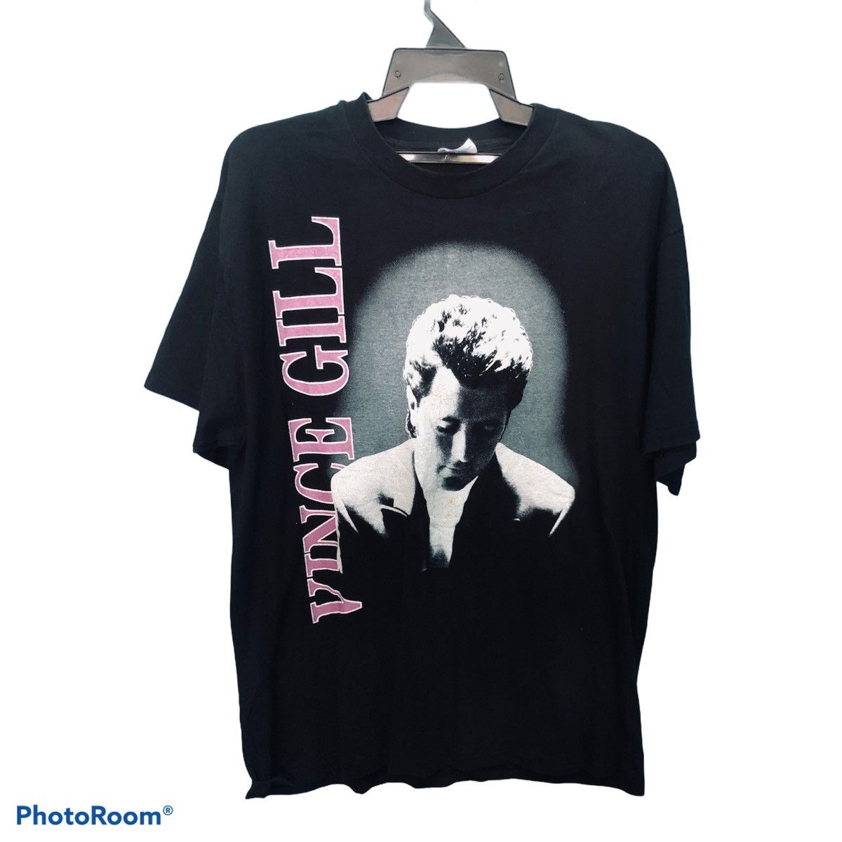 image of Band Tees x Made In USA Vintage 90's Vince Gill Singer Size L in Black, Men's