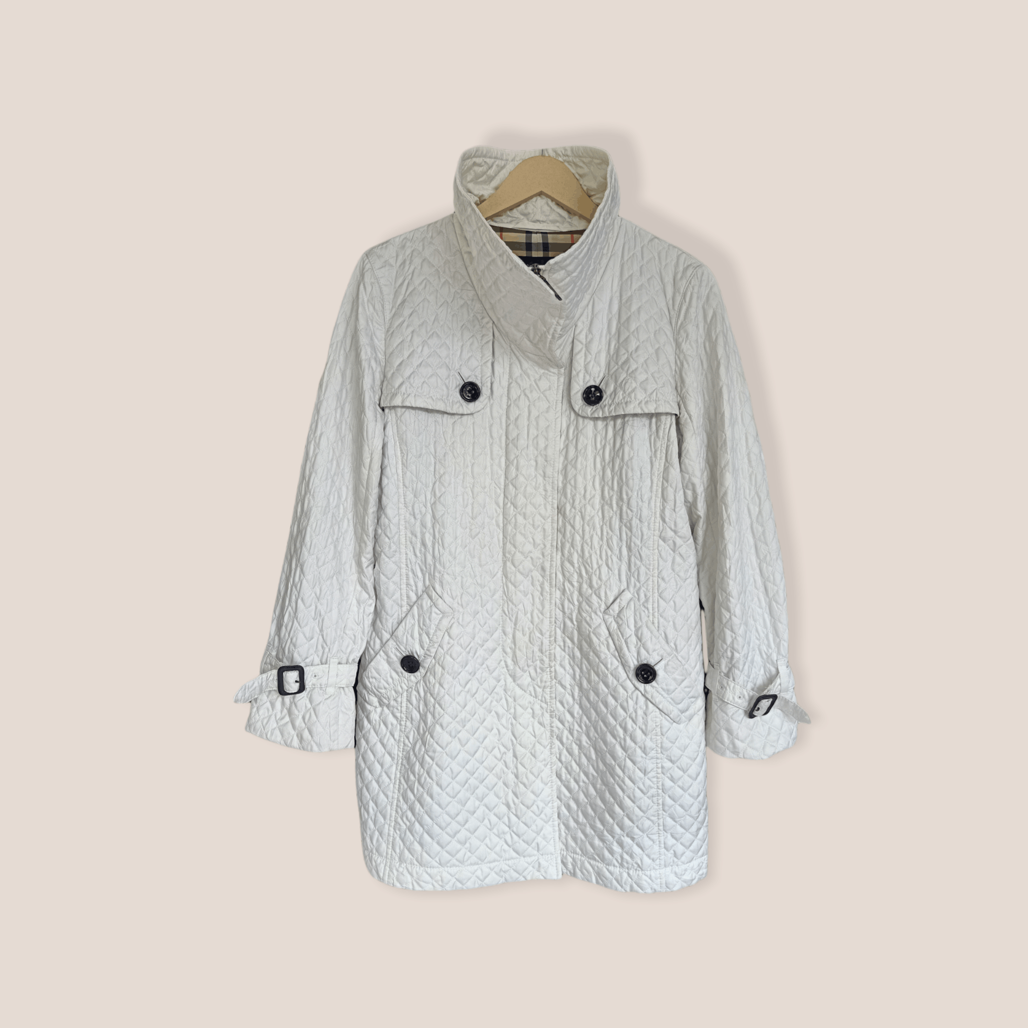 Burberry Burberry London Quilted Nova Check Women Trench Coat Size ONE SIZE - 2 Thumbnail