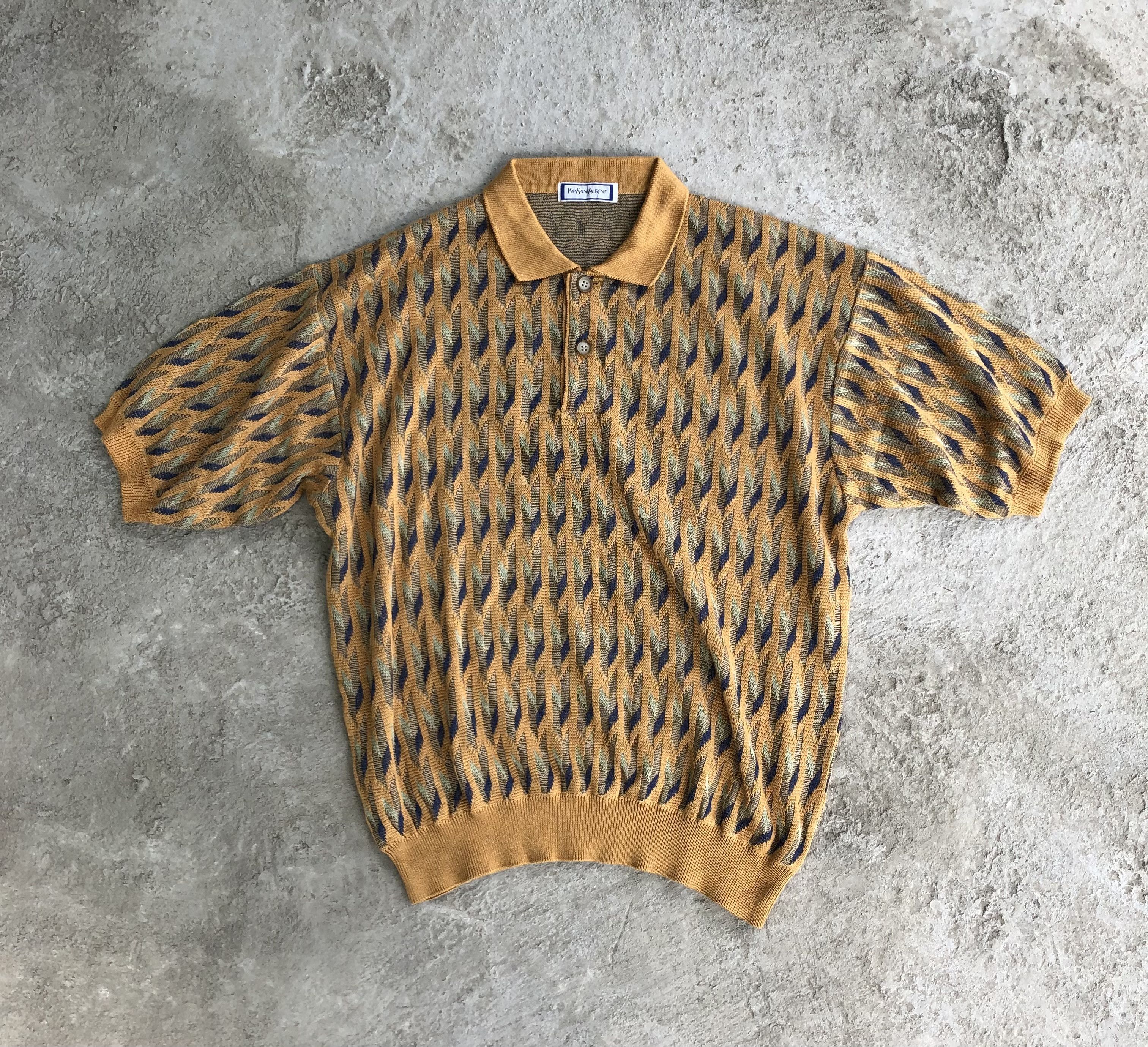 Yves Saint Laurent Vintage YSL Knitted Shirt Size US S / EU 44-46 / 1 - 1 Thumbnail