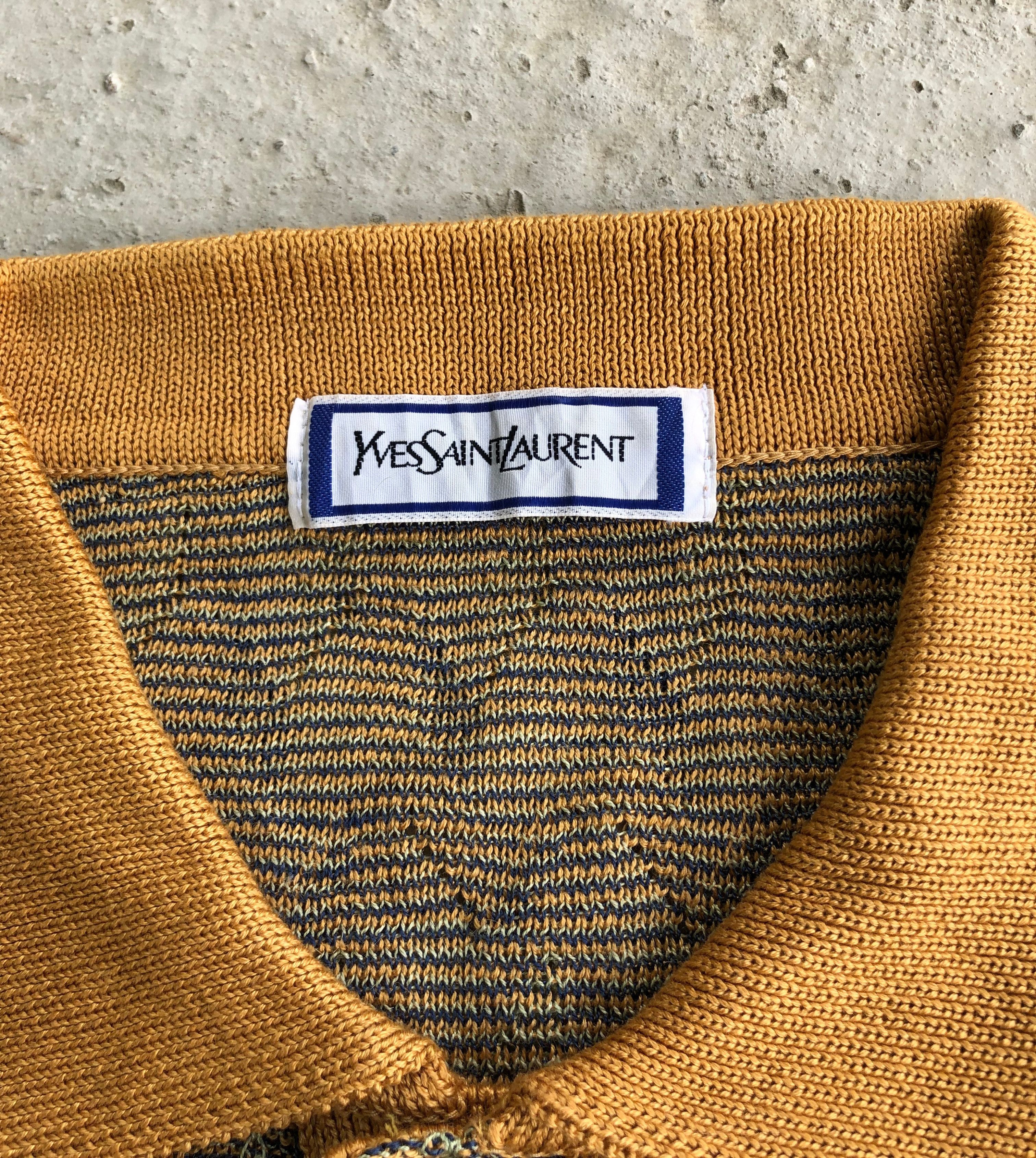Yves Saint Laurent Vintage YSL Knitted Shirt Size US S / EU 44-46 / 1 - 6 Thumbnail