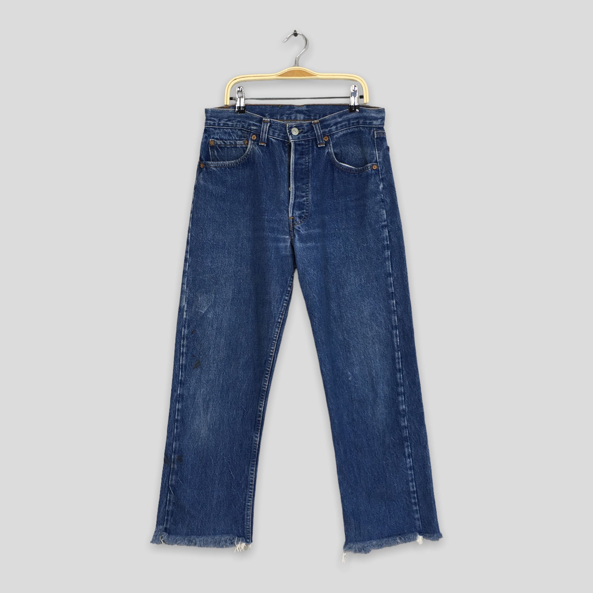image of Size 28X25 Vintage 80's Levi's 501 Indigo Blue Jeans, Men's