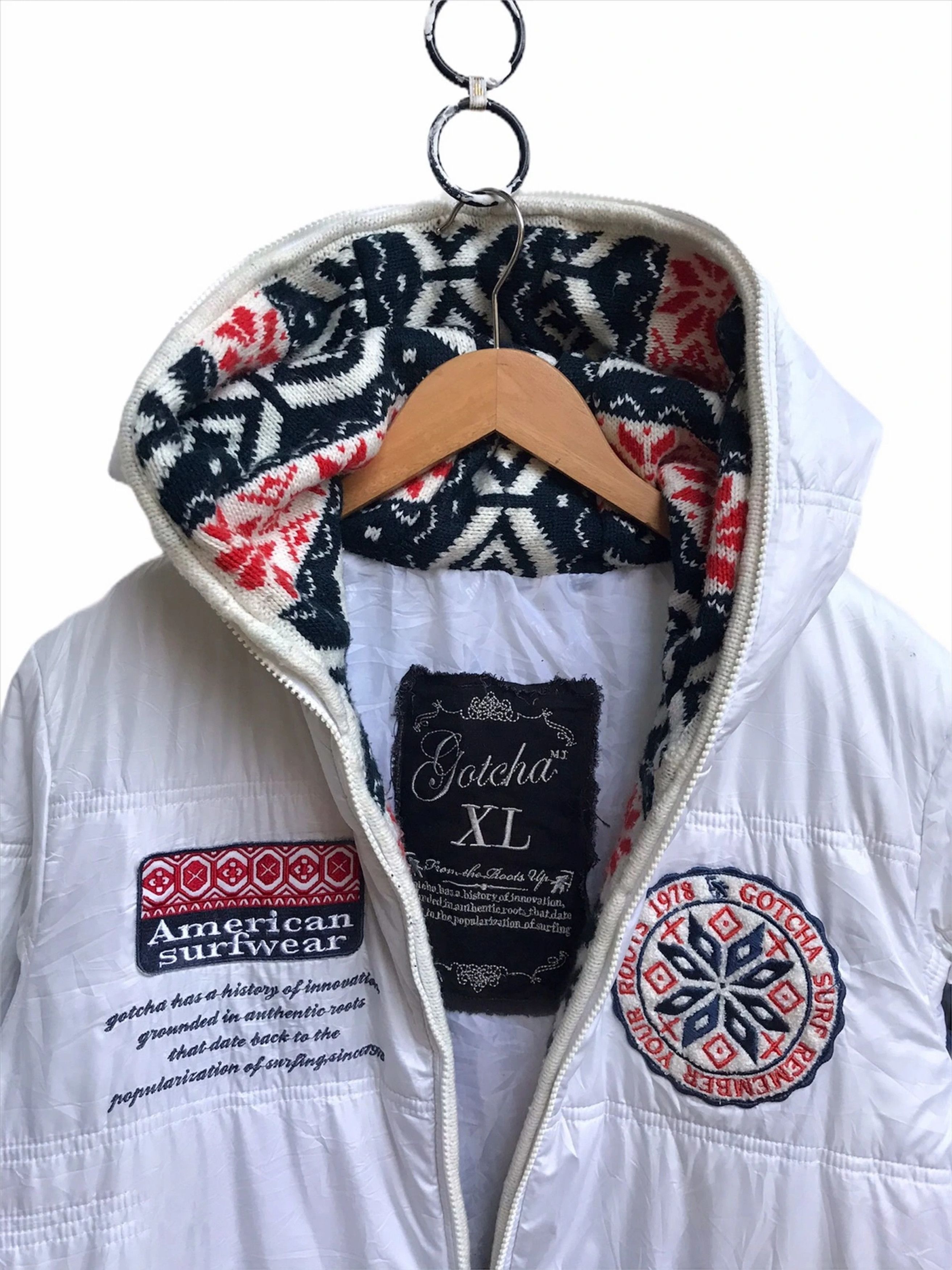 Gotcha × Vintage Gotcha Full Zipper Puffer Winter Jacket Size US L / EU 52-54 / 3 - 6 Thumbnail
