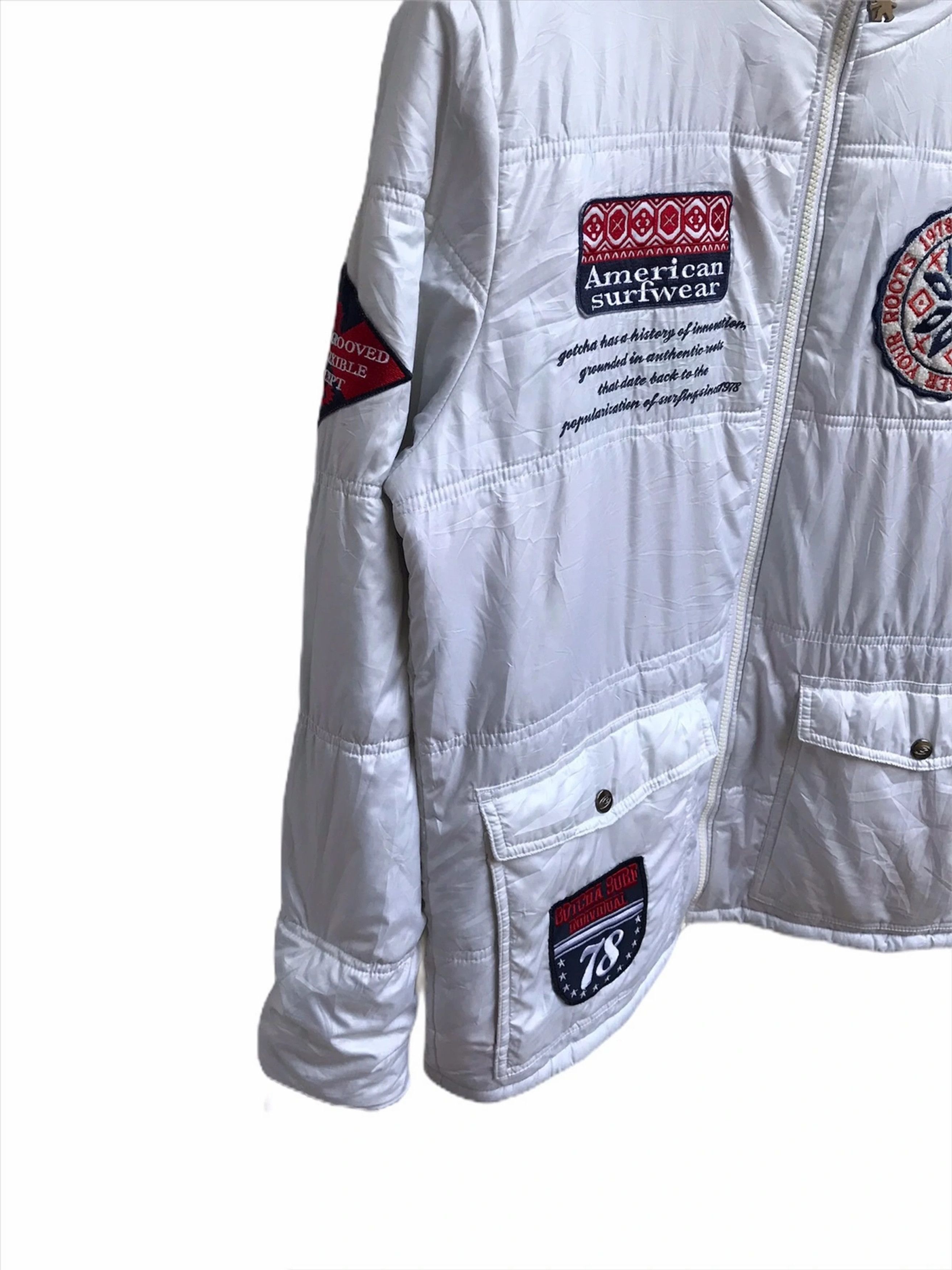 Gotcha × Vintage Gotcha Full Zipper Puffer Winter Jacket Size US L / EU 52-54 / 3 - 5 Thumbnail