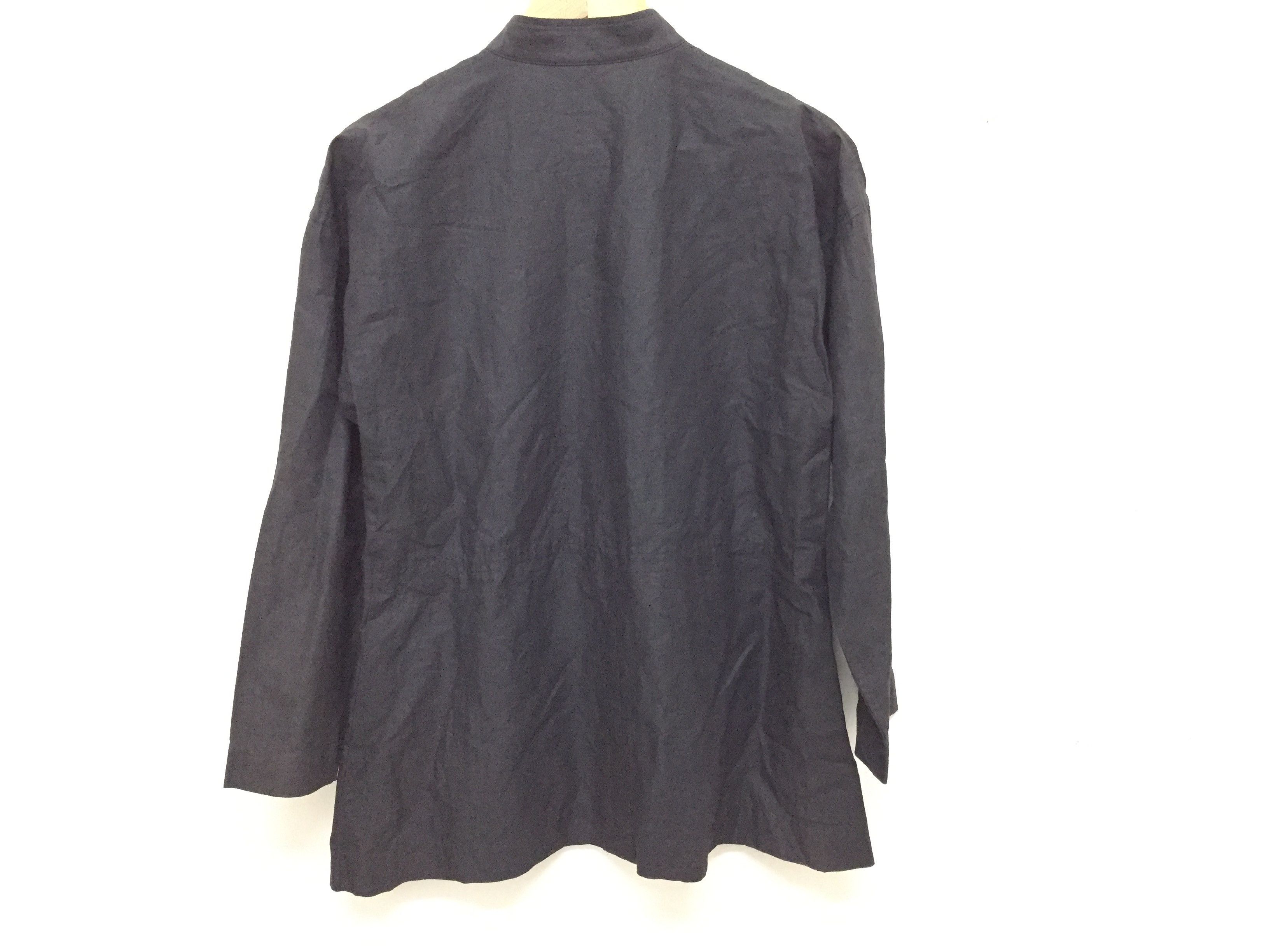 Issey Miyake 90's Mandarin collar Mix Linen button up overshirt jacket Size M / US 6-8 / IT 42-44 - 6 Thumbnail