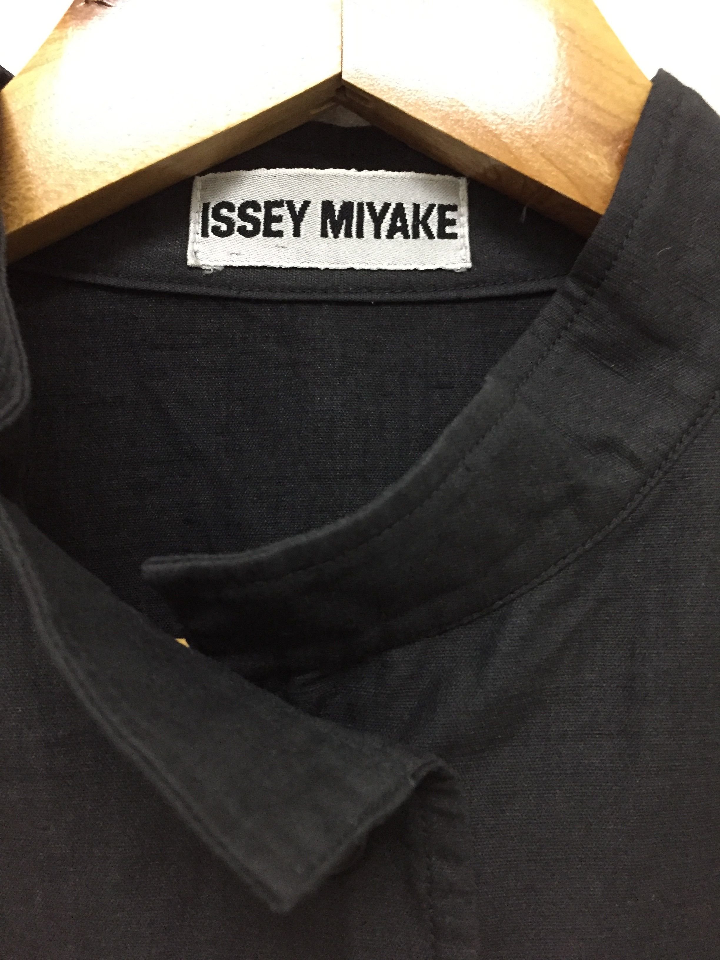 Issey Miyake 90's Mandarin collar Mix Linen button up overshirt jacket Size M / US 6-8 / IT 42-44 - 5 Thumbnail