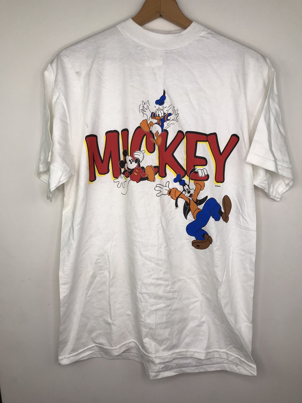Disney × Mickey Mouse × Vintage Vintage 90s Mickey Mouse Disney Spellout Out Big Logo Shirt Size US L / EU 52-54 / 3 - 1 Thumbnail