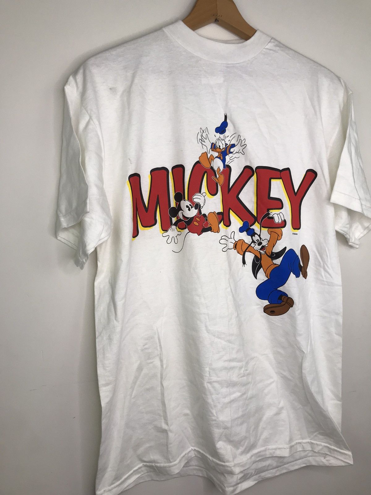 Disney × Mickey Mouse × Vintage Vintage 90s Mickey Mouse Disney Spellout Out Big Logo Shirt Size US L / EU 52-54 / 3 - 2 Thumbnail