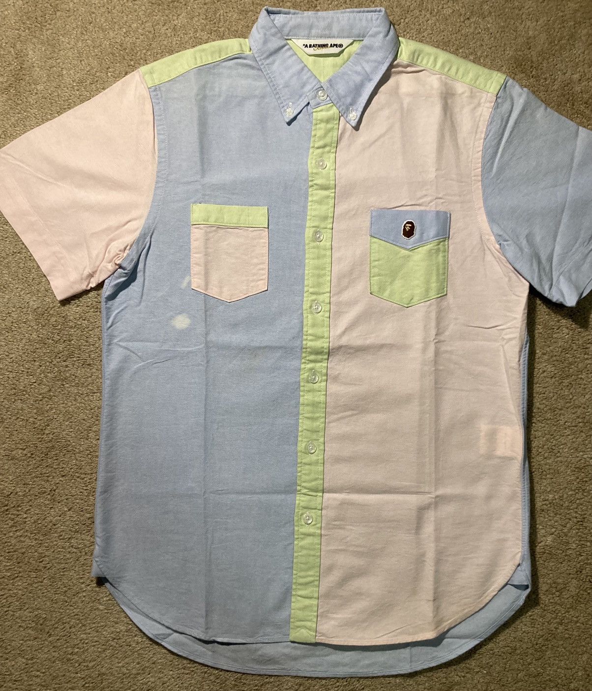 Bape 2011 Patchwork BD S/S Shirt Size US S / EU 44-46 / 1 - 2 Thumbnail