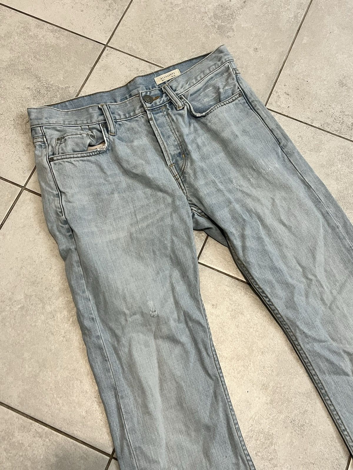 Allsaints Rare Allsaints Denim Pants 30 like Rick Owens SLP Size US 30 / EU 46 - 12 Thumbnail
