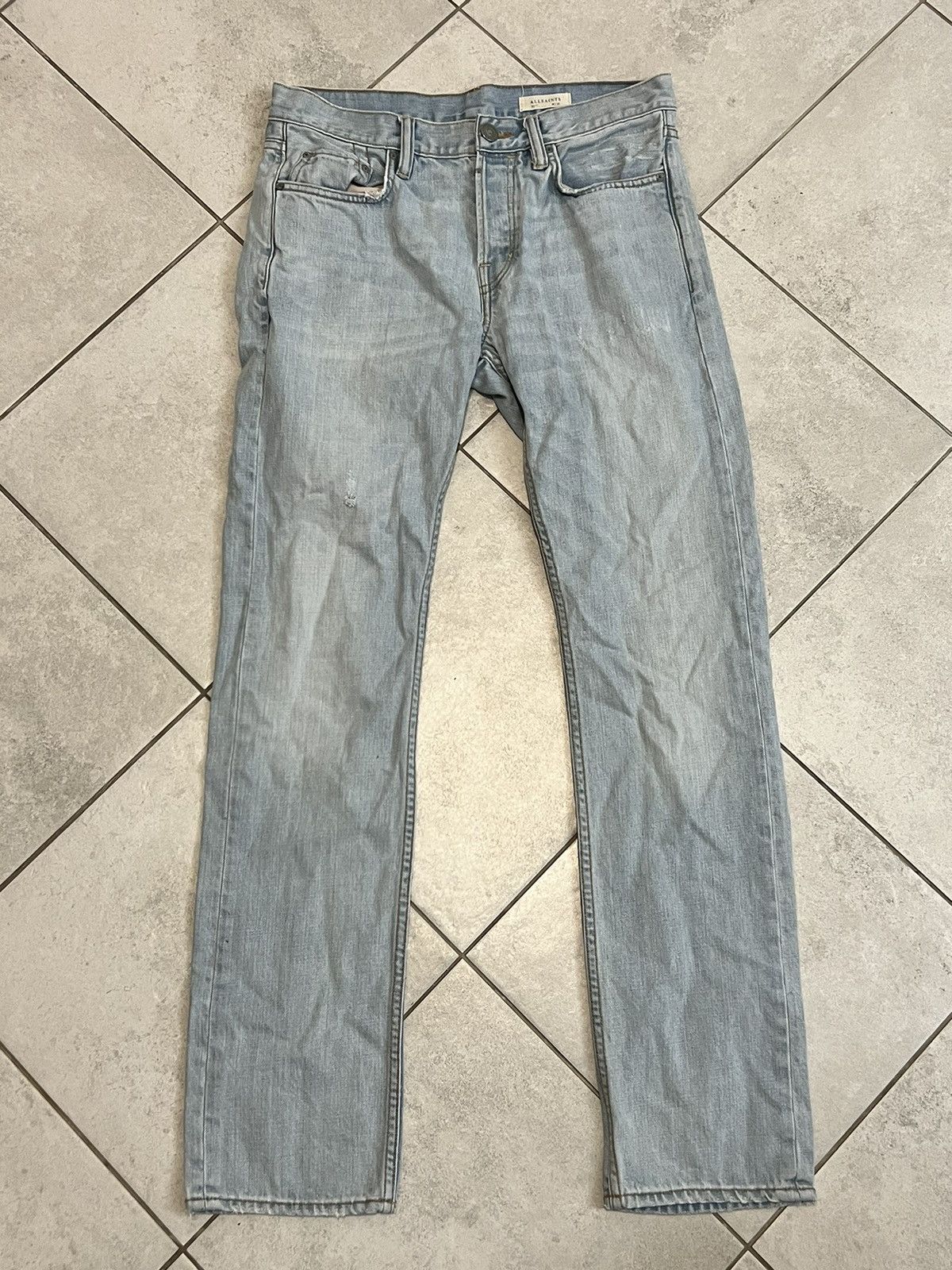 Allsaints Rare Allsaints Denim Pants 30 like Rick Owens SLP Size US 30 / EU 46 - 1 Thumbnail