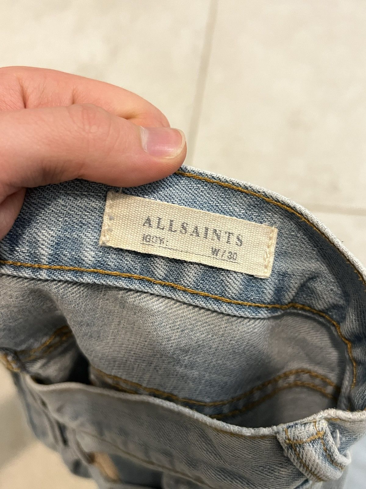 Allsaints Rare Allsaints Denim Pants 30 like Rick Owens SLP Size US 30 / EU 46 - 8 Thumbnail