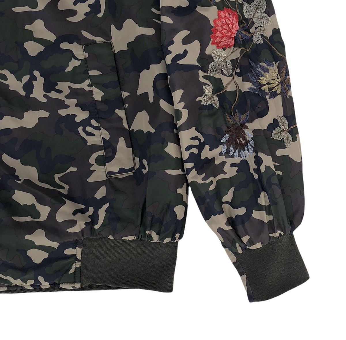 Zara Zara Camouflage Floral Embroidered Fur Hooded Jacket Coat Size M / US 6-8 / IT 42-44 - 10 Thumbnail