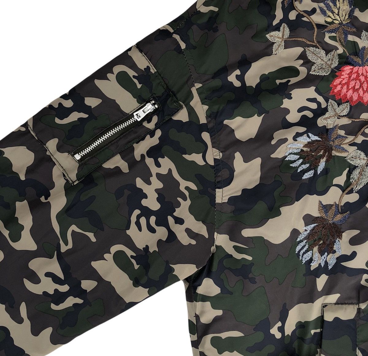 Zara Zara Camouflage Floral Embroidered Fur Hooded Jacket Coat Size M / US 6-8 / IT 42-44 - 14 Thumbnail