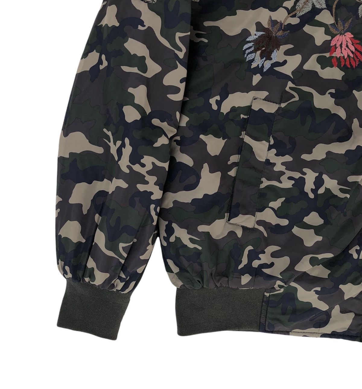 Zara Zara Camouflage Floral Embroidered Fur Hooded Jacket Coat Size M / US 6-8 / IT 42-44 - 9 Thumbnail