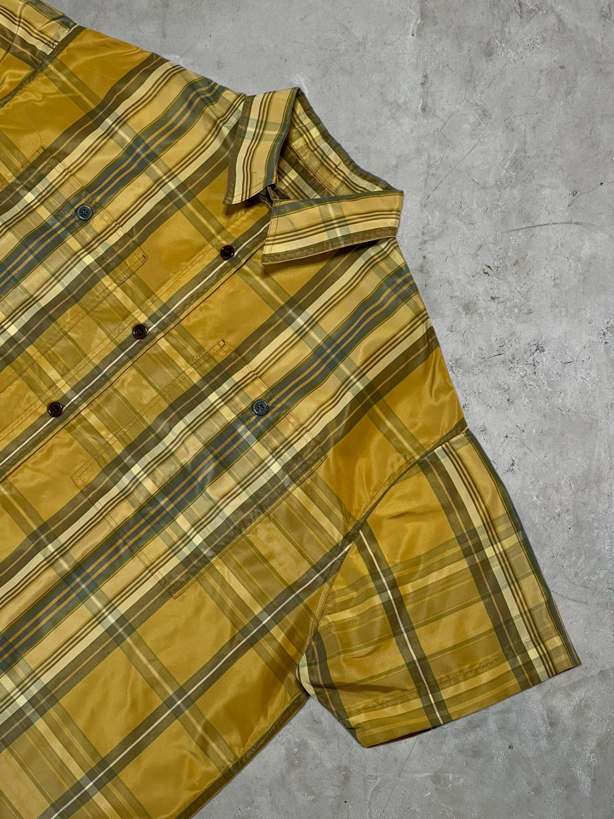 Aris Tatalovich Aris Tatalovich 1/1 Silk Tech Fabric Plaid Shirt Size US XL / EU 56 / 4 - 5 Thumbnail