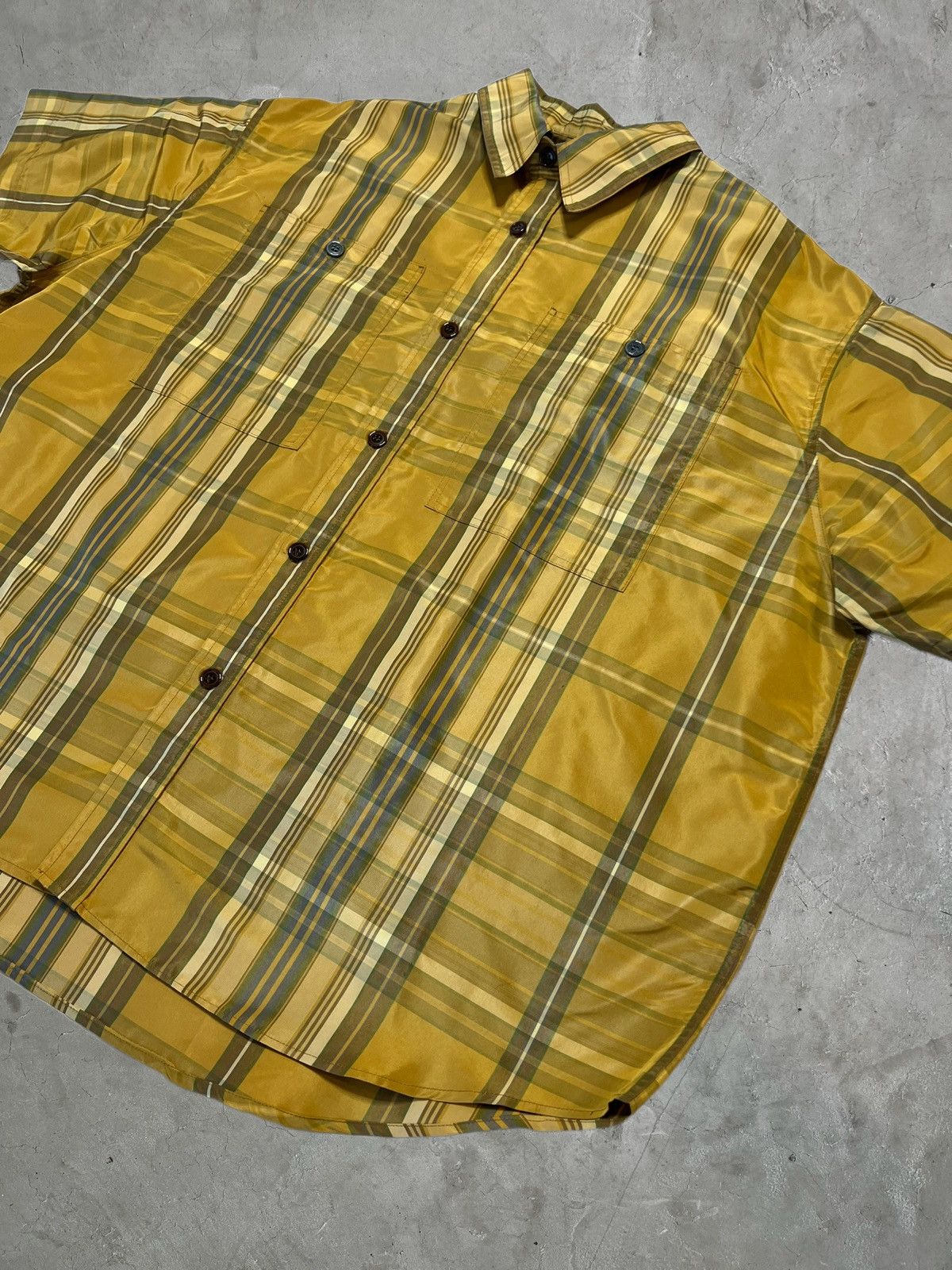 Aris Tatalovich Aris Tatalovich 1/1 Silk Tech Fabric Plaid Shirt Size US XL / EU 56 / 4 - 8 Thumbnail