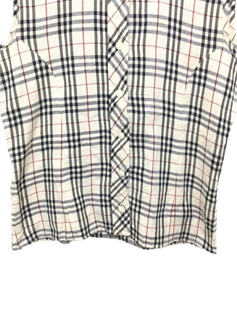 Burberry Vtg Burberry nova check sleeveless button down shirt Size S / US 4 / IT 40 - 3 Thumbnail