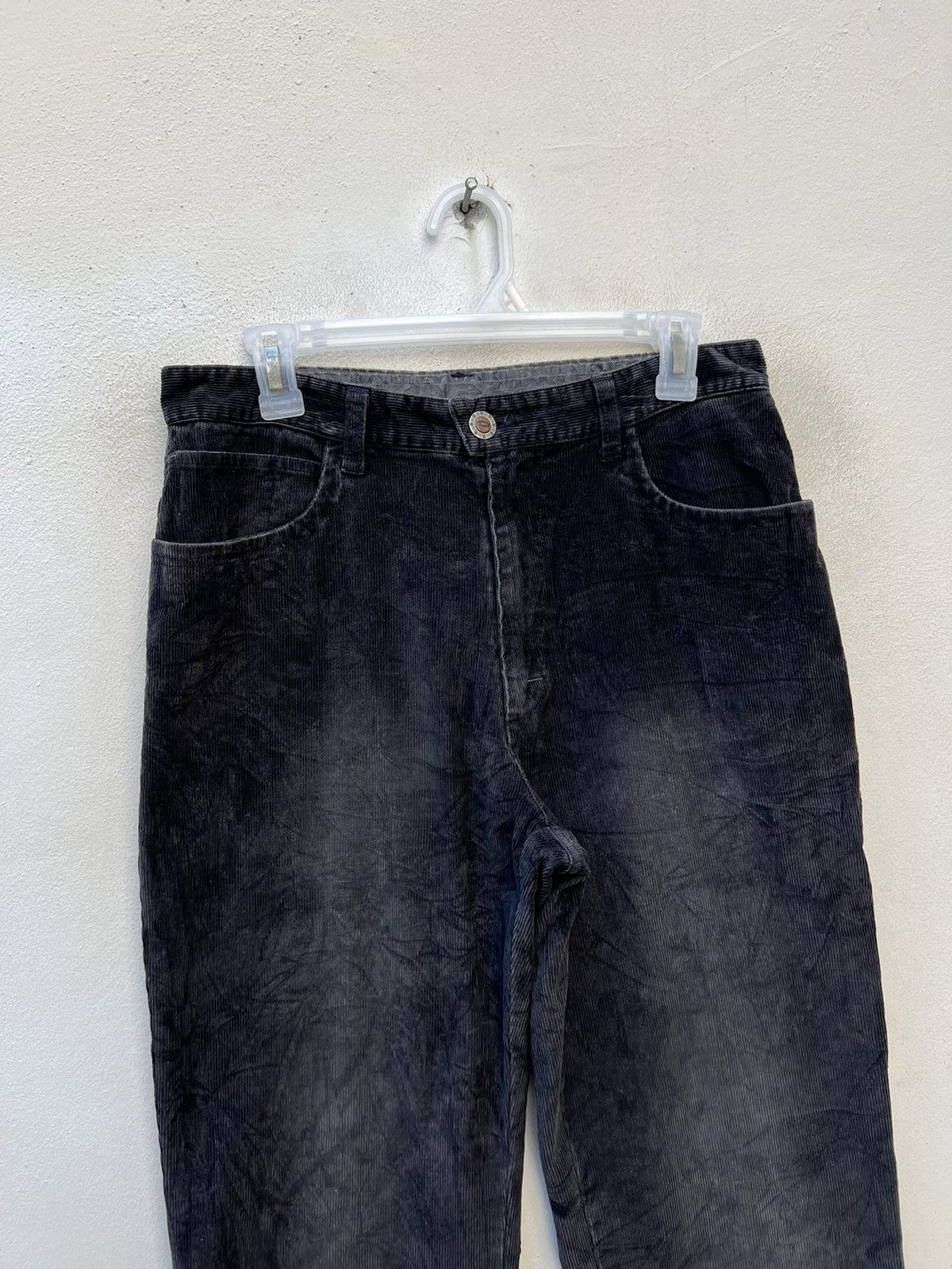 Oakley Vintage Oakley Faded Black Cord Wide Leg Jeans Size US 30 / EU 46 - 7 Thumbnail