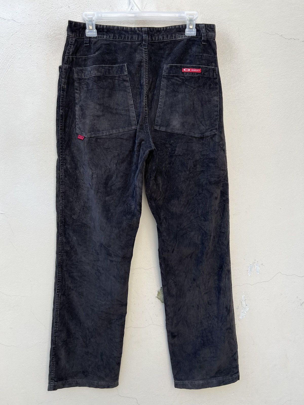 Oakley Vintage Oakley Faded Black Cord Wide Leg Jeans Size US 30 / EU 46 - 14 Thumbnail