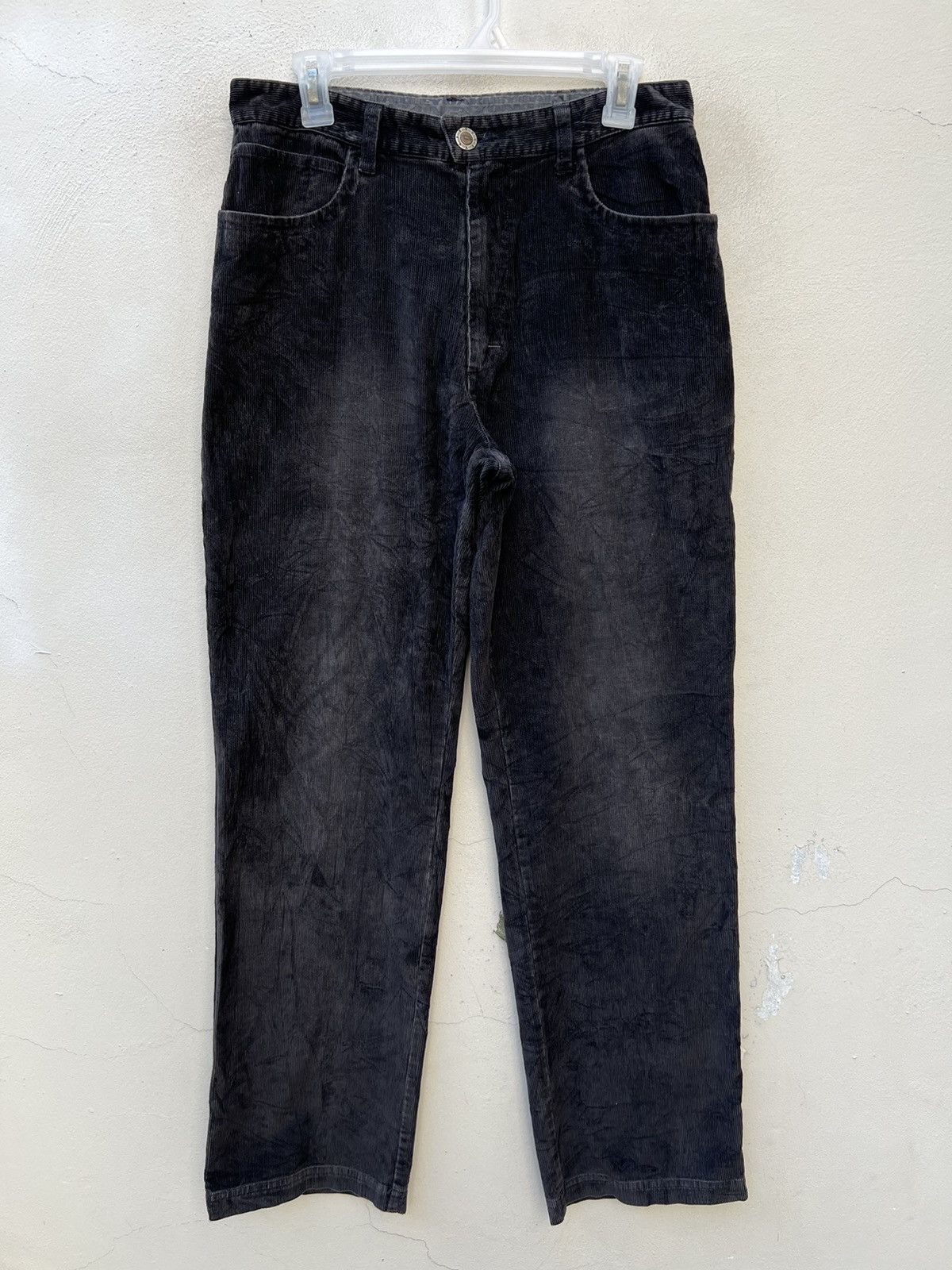 Oakley Vintage Oakley Faded Black Cord Wide Leg Jeans Size US 30 / EU 46 - 6 Thumbnail