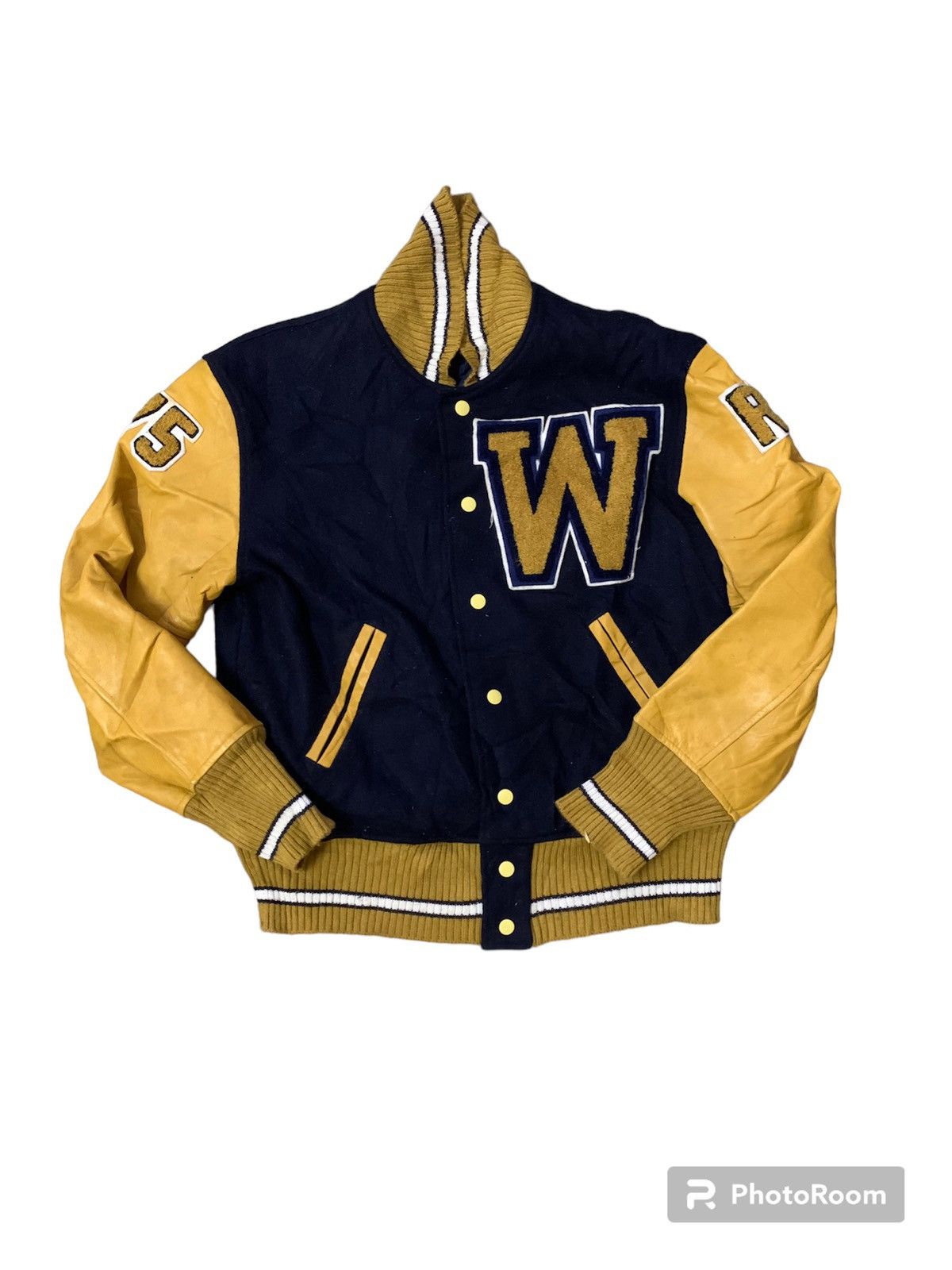 Japanese Brand Nice Embroidery Logo Varsity Jacket Size US L / EU 52-54 / 3 - 1 Thumbnail
