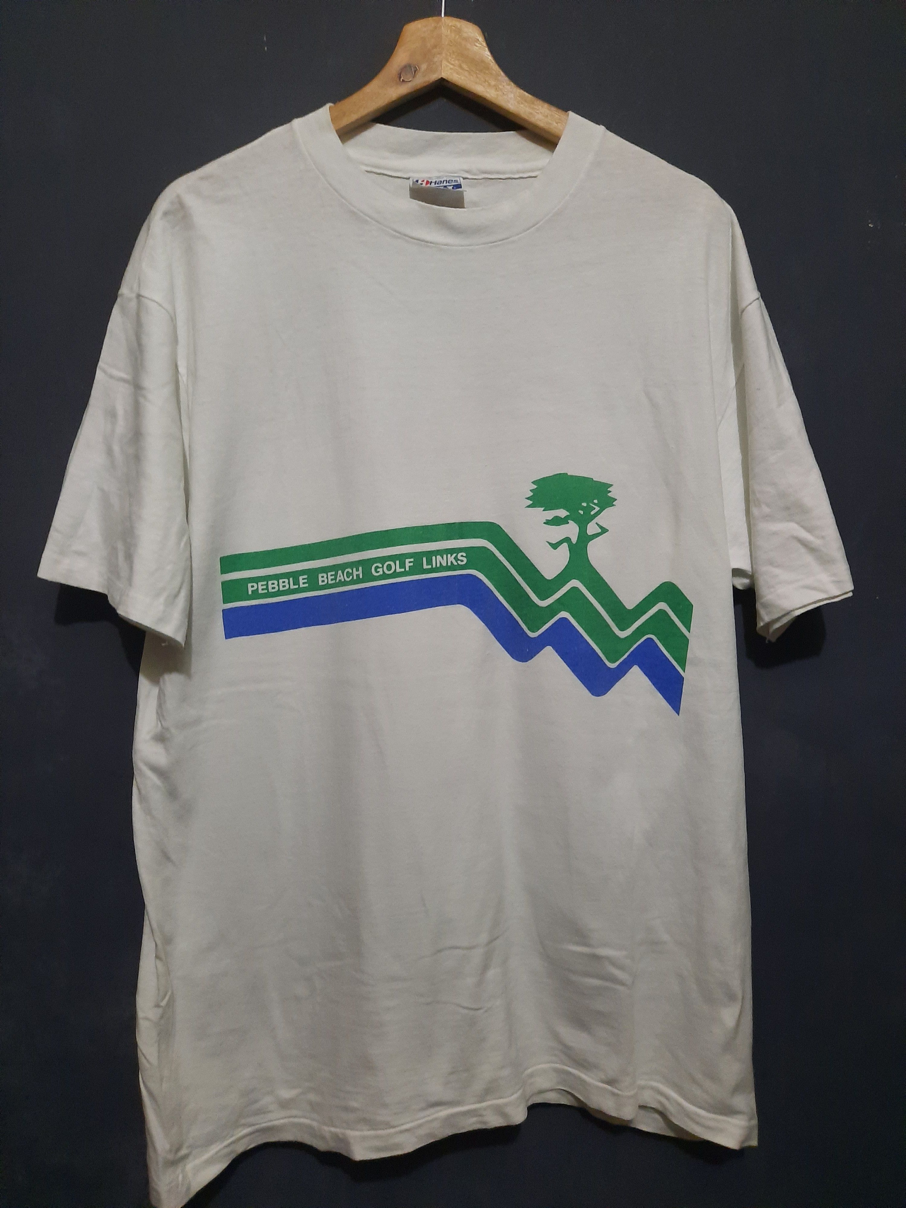 Hanes × Vintage Vintage Hanes Febble Beach Golf Link T-Shirt Size US XL / EU 56 / 4 - 1 Thumbnail