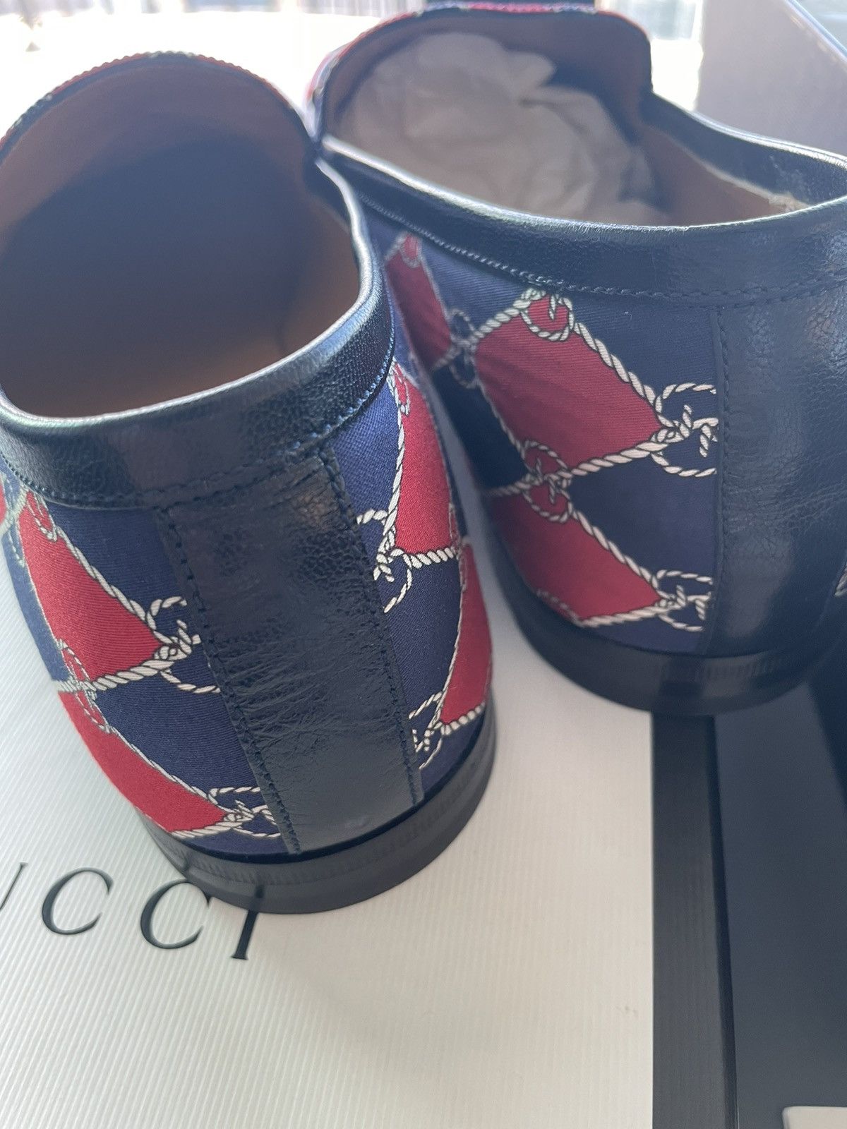 Gucci New Rare Runway Rhombus Horsebit Royal Leather Loafer Shoes Size US 10.5 / EU 43-44 - 15 Thumbnail