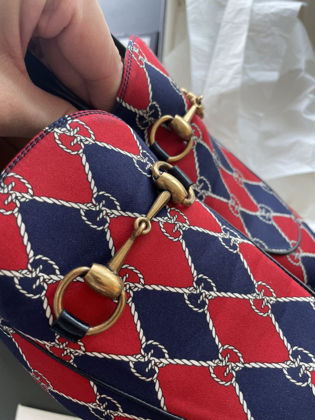 Gucci New Rare Runway Rhombus Horsebit Royal Leather Loafer Shoes Size US 10.5 / EU 43-44 - 6 Thumbnail