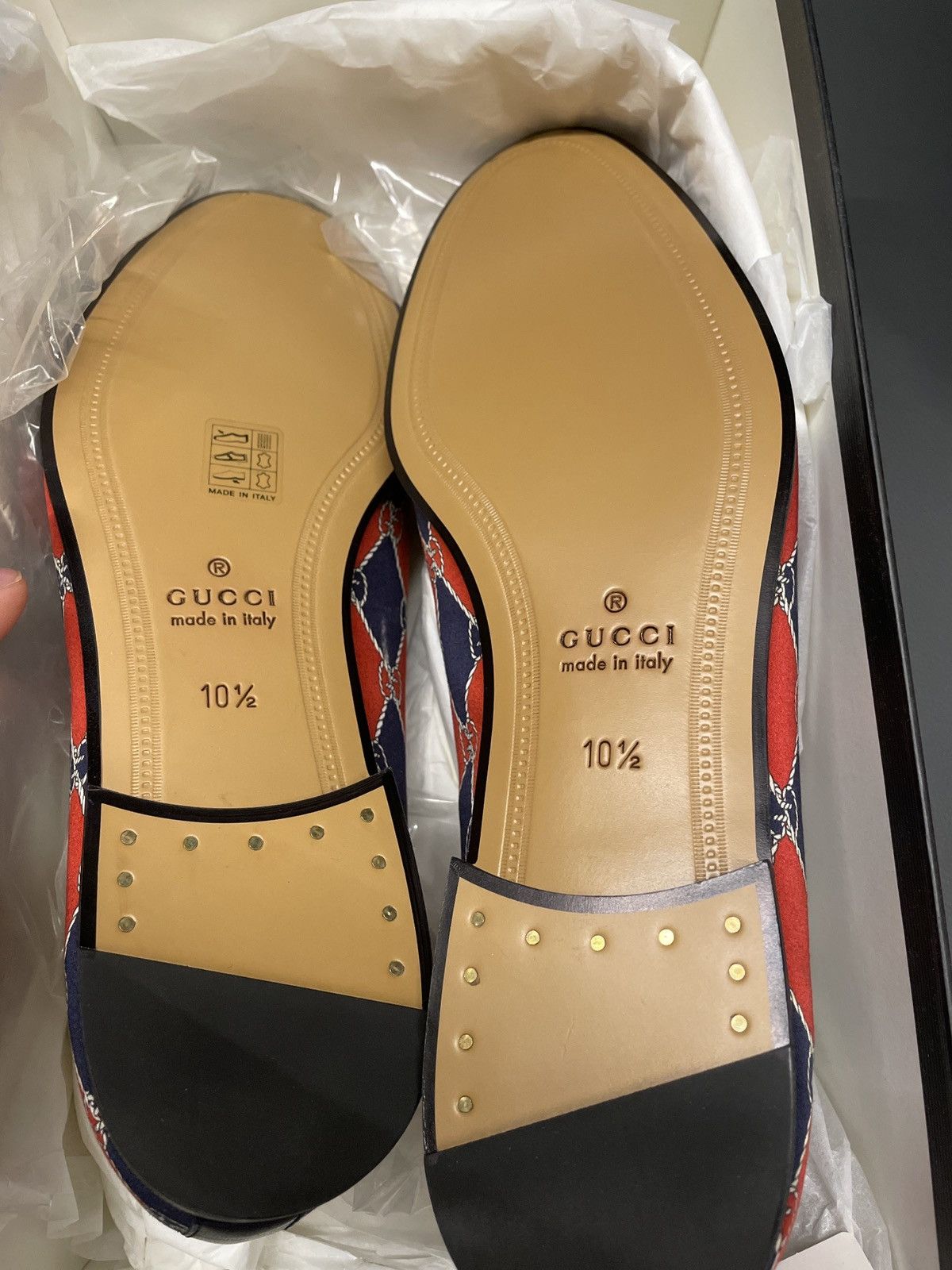 Gucci New Rare Runway Rhombus Horsebit Royal Leather Loafer Shoes Size US 10.5 / EU 43-44 - 11 Thumbnail