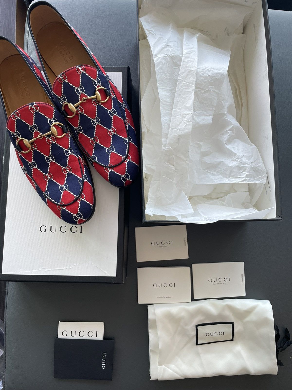 Gucci New Rare Runway Rhombus Horsebit Royal Leather Loafer Shoes Size US 10.5 / EU 43-44 - 5 Thumbnail