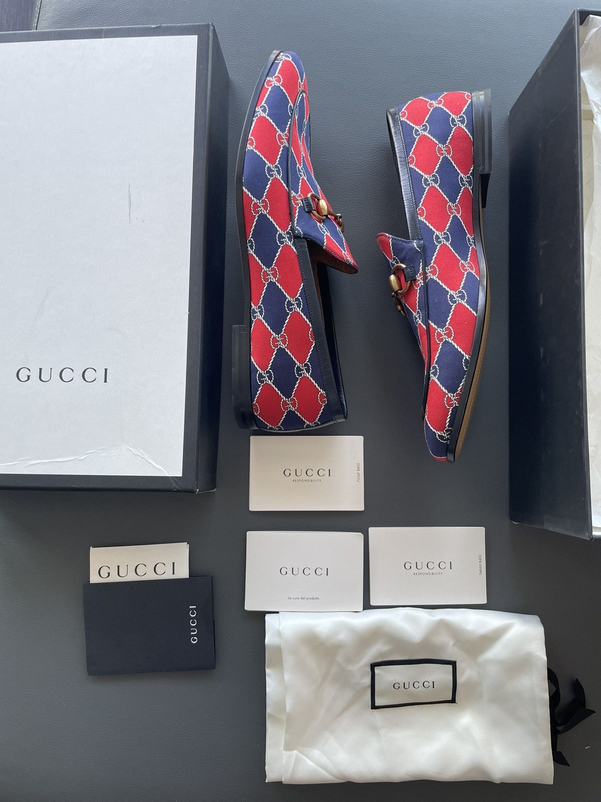 Gucci New Rare Runway Rhombus Horsebit Royal Leather Loafer Shoes Size US 10.5 / EU 43-44 - 8 Thumbnail
