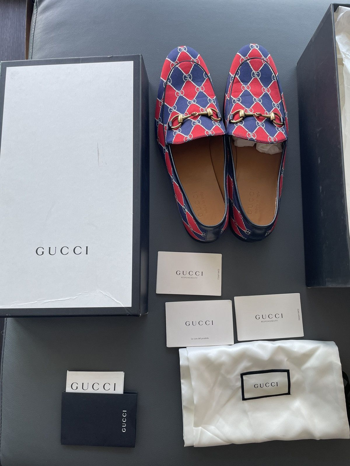 Gucci New Rare Runway Rhombus Horsebit Royal Leather Loafer Shoes Size US 10.5 / EU 43-44 - 9 Thumbnail