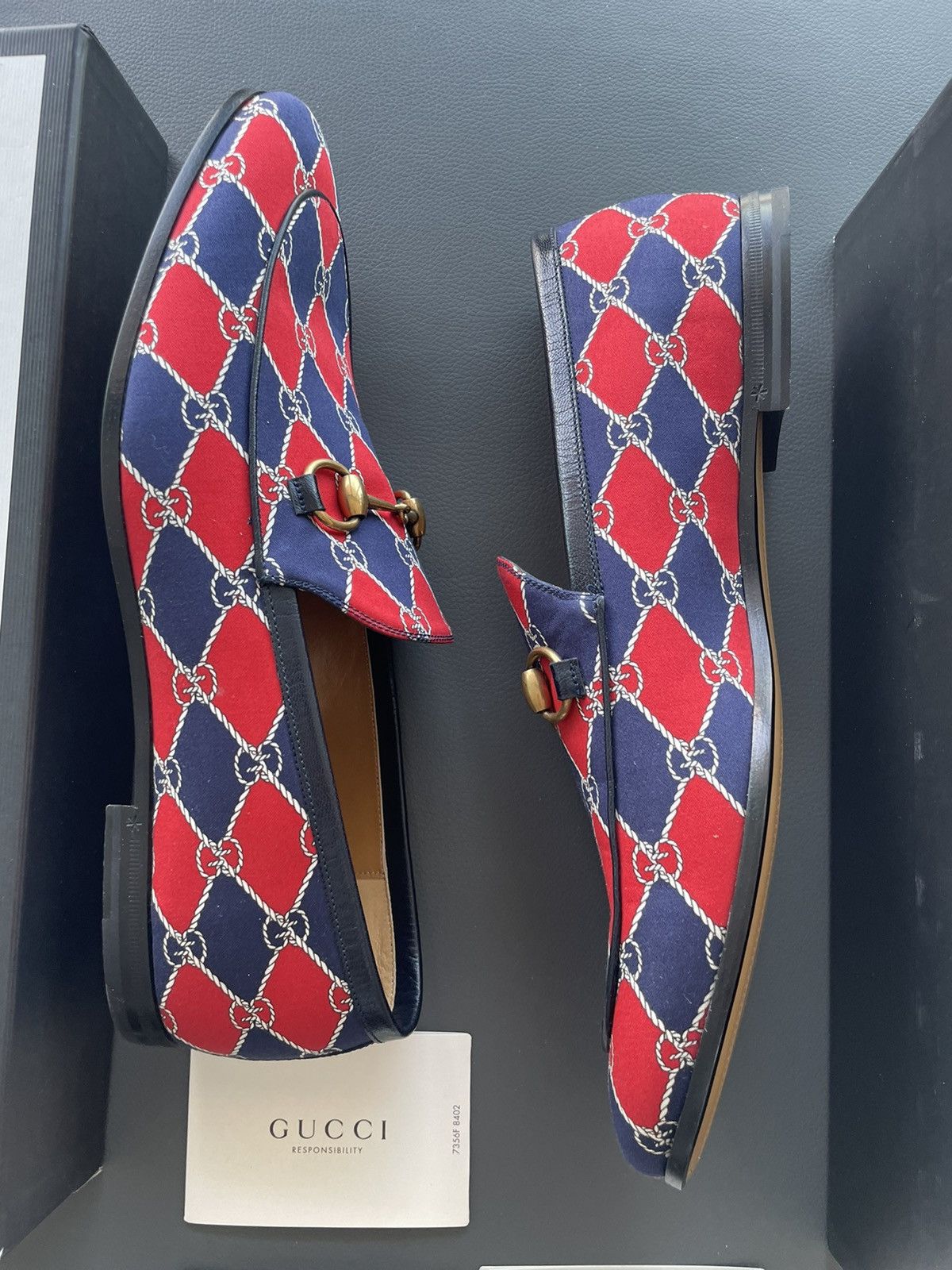 Gucci New Rare Runway Rhombus Horsebit Royal Leather Loafer Shoes Size US 10.5 / EU 43-44 - 7 Thumbnail