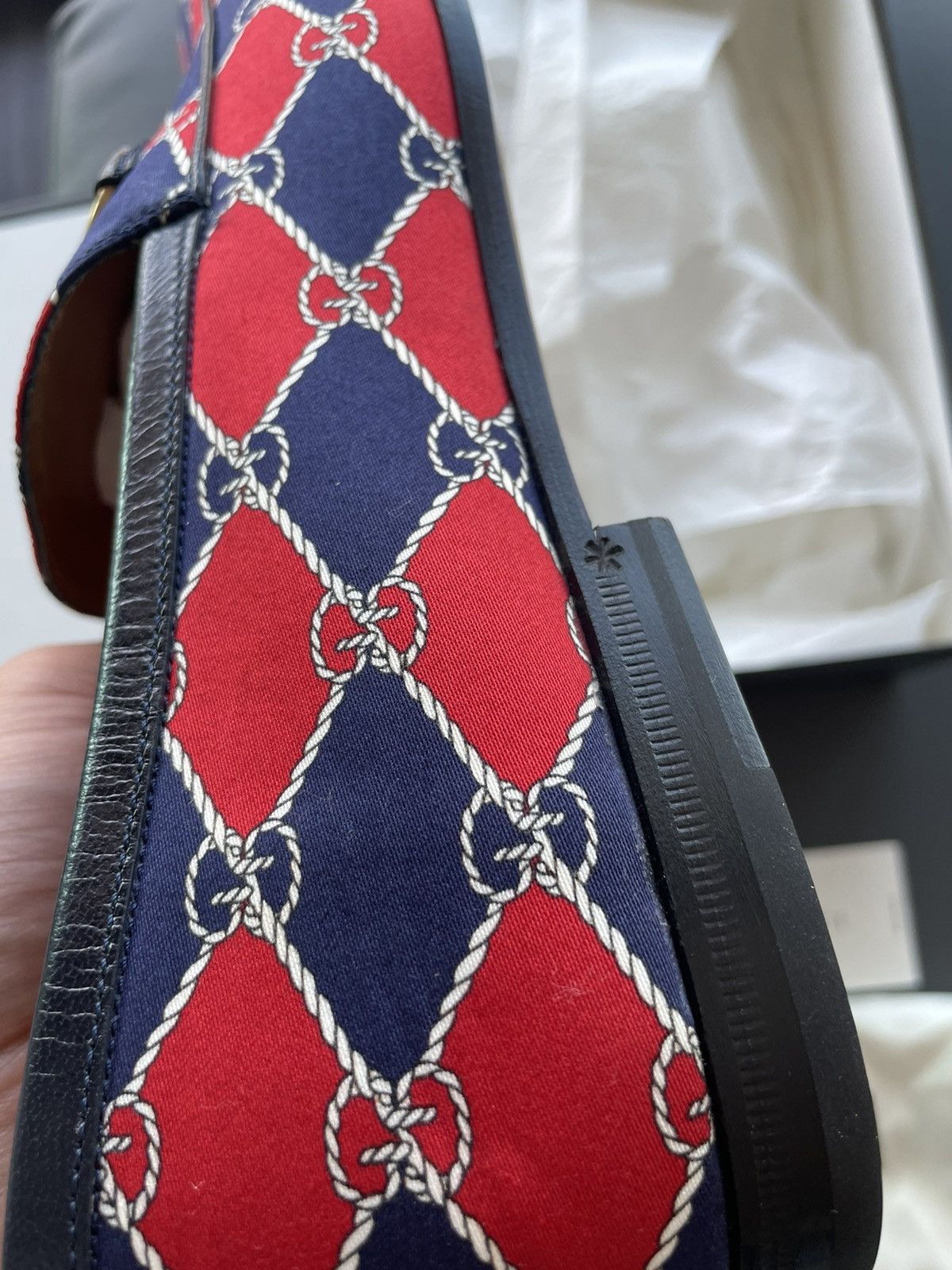 Gucci New Rare Runway Rhombus Horsebit Royal Leather Loafer Shoes Size US 10.5 / EU 43-44 - 14 Thumbnail