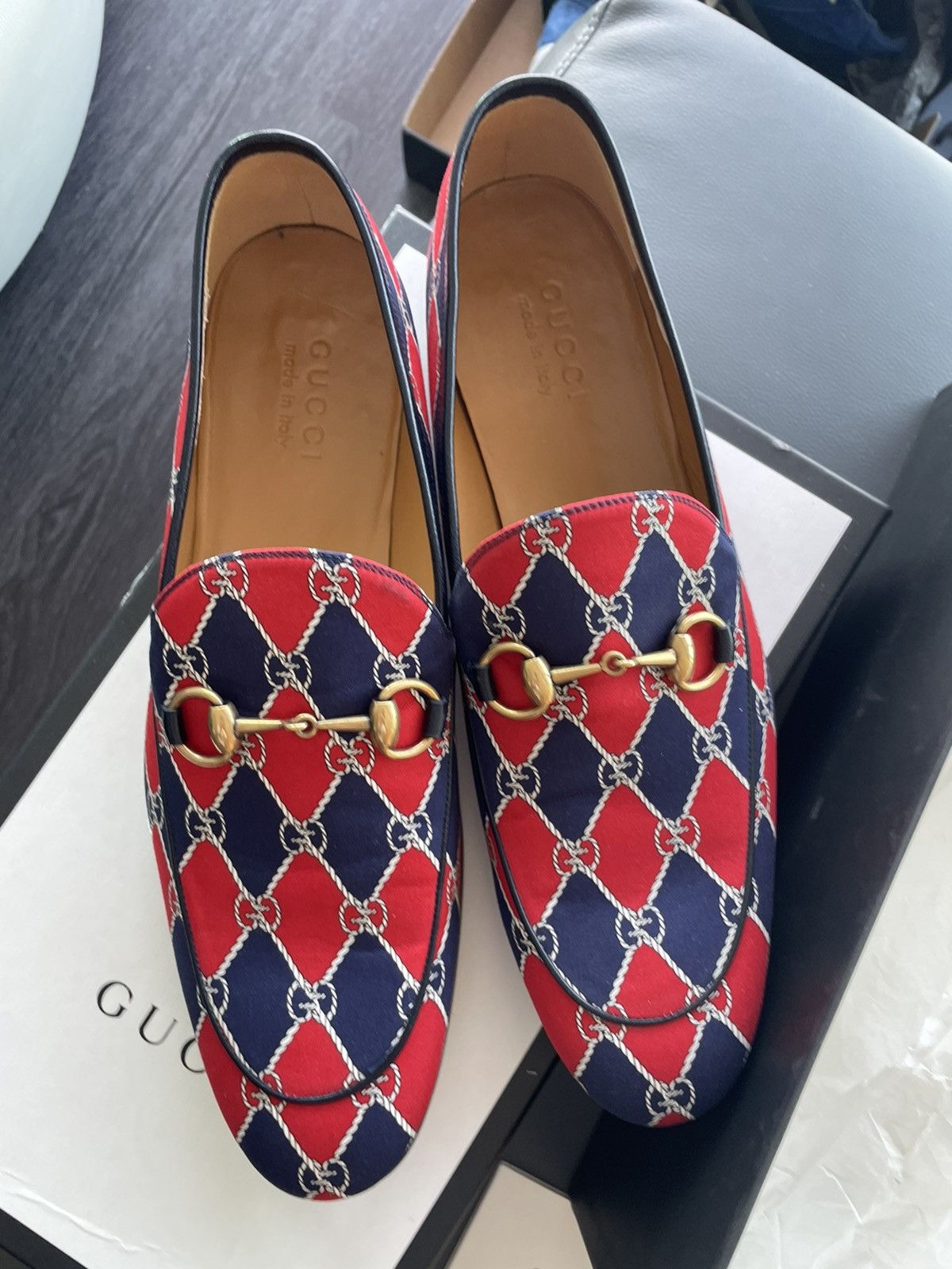 Gucci New Rare Runway Rhombus Horsebit Royal Leather Loafer Shoes Size US 10.5 / EU 43-44 - 1 Thumbnail
