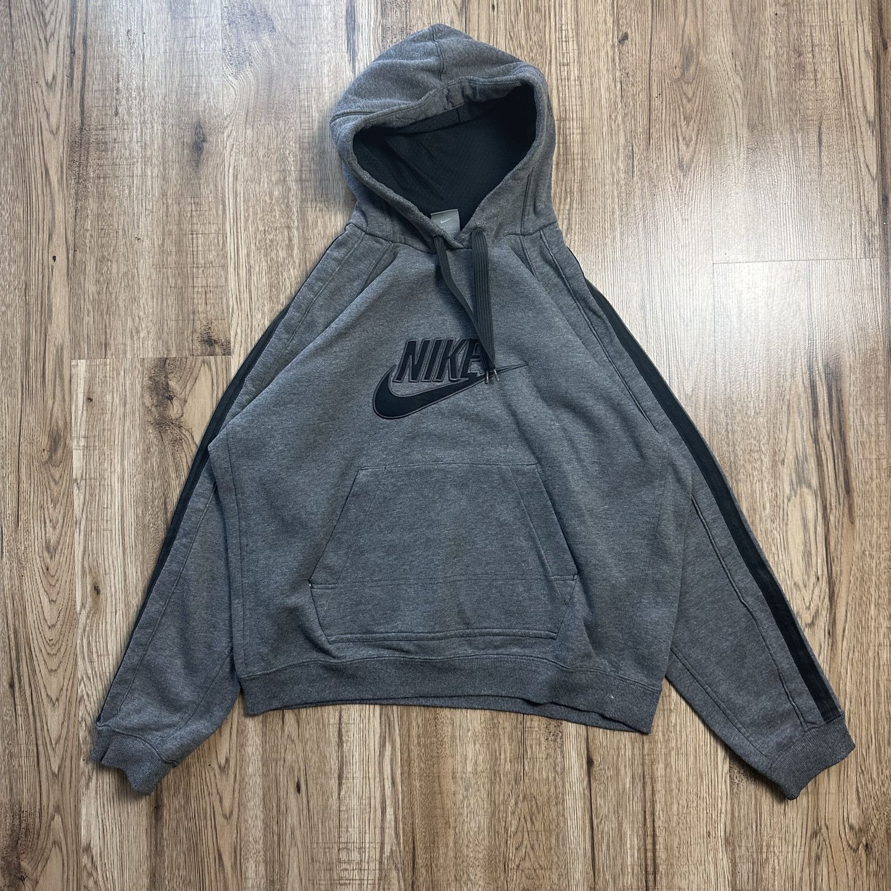 Nike × Vintage Vintage Nike spellout hoodie black size medium Size US M / EU 48-50 / 2 - 1 Thumbnail