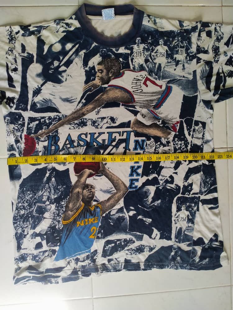 Nike Vintage Rare Nike Basketball full print t-shirt Size US L / EU 52-54 / 3 - 4 Thumbnail