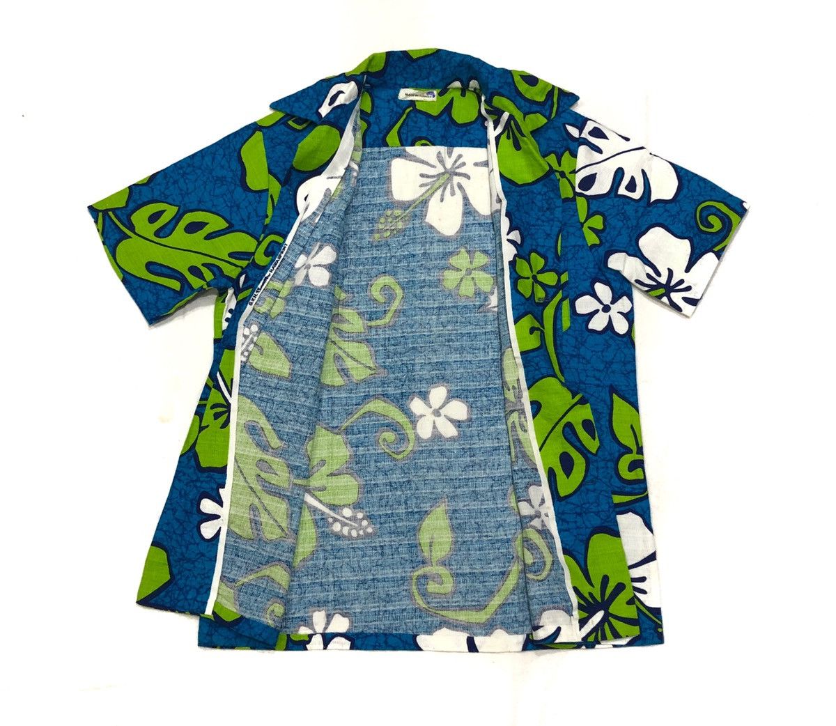 Vintage Vintage 60s Barkcloth hawaiian tropics shirt Size US M / EU 48-50 / 2 - 2 Thumbnail