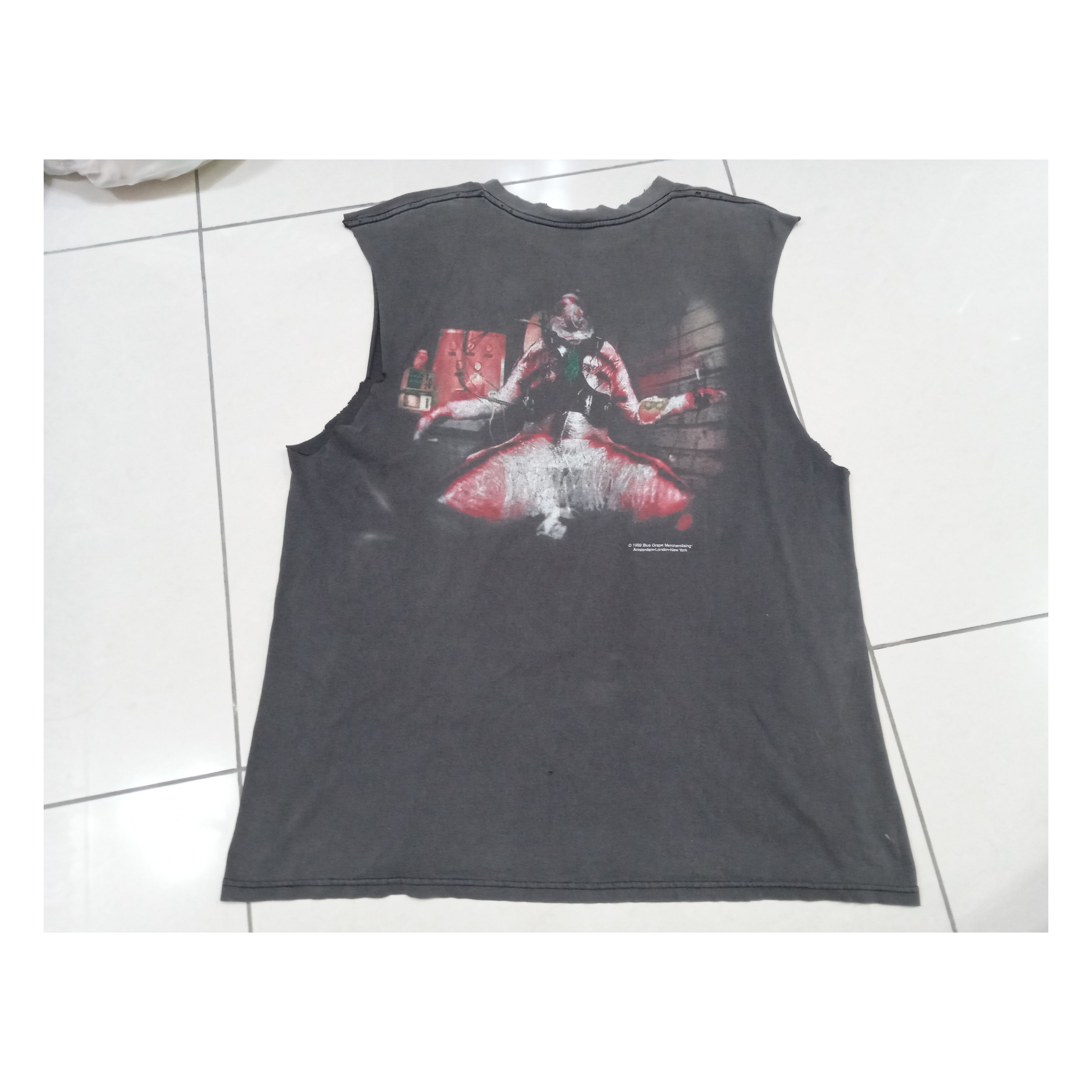 Vintage Vintage 90s Slipknot Slasher Cutoffs Tank Thrashed Size US XL / EU 56 / 4 - 2 Thumbnail
