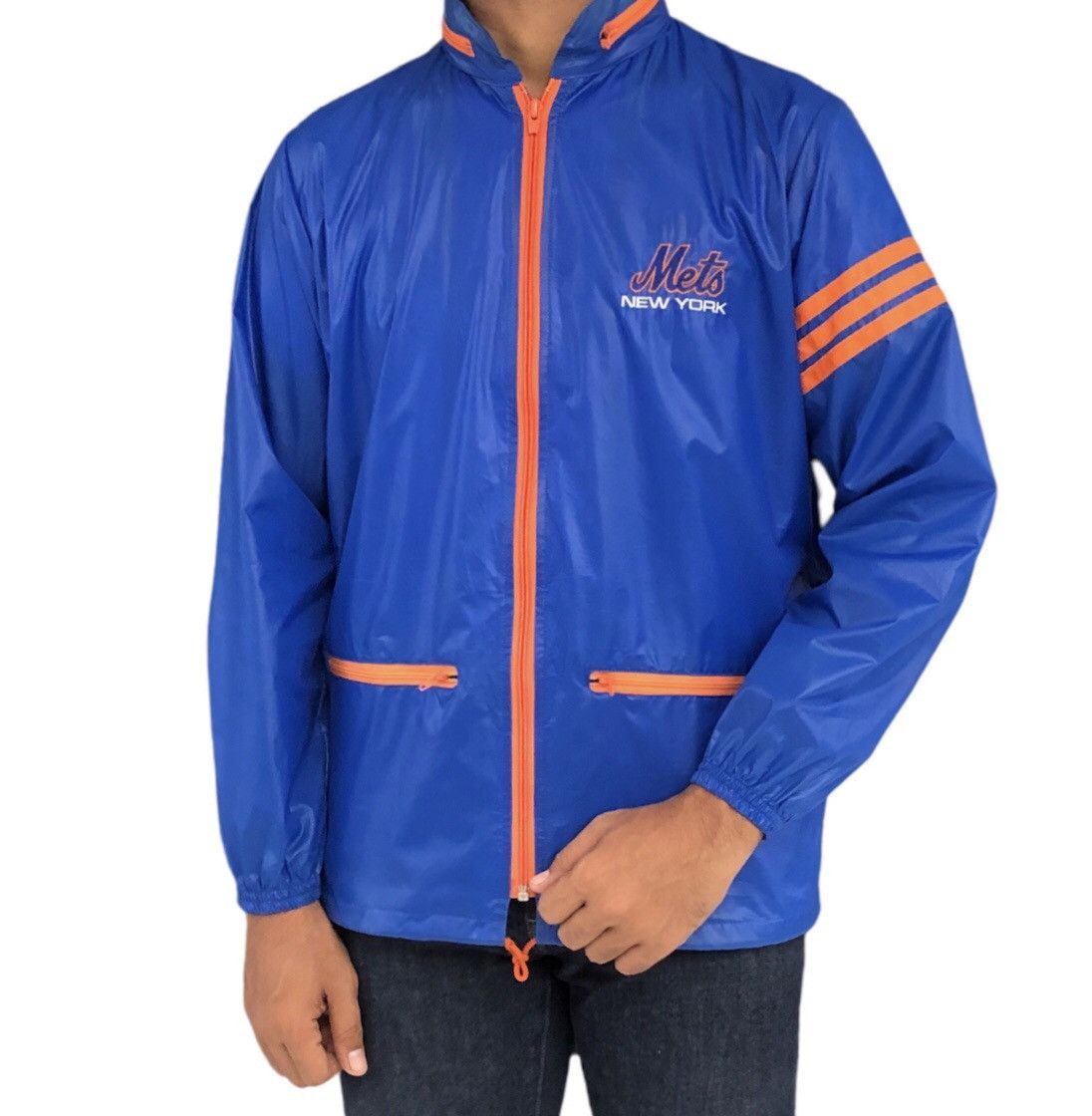 MLB Vtg Mets NY Major League Baseball Nylon Windbreaker Jacket Size US M / EU 48-50 / 2 - 2 Thumbnail